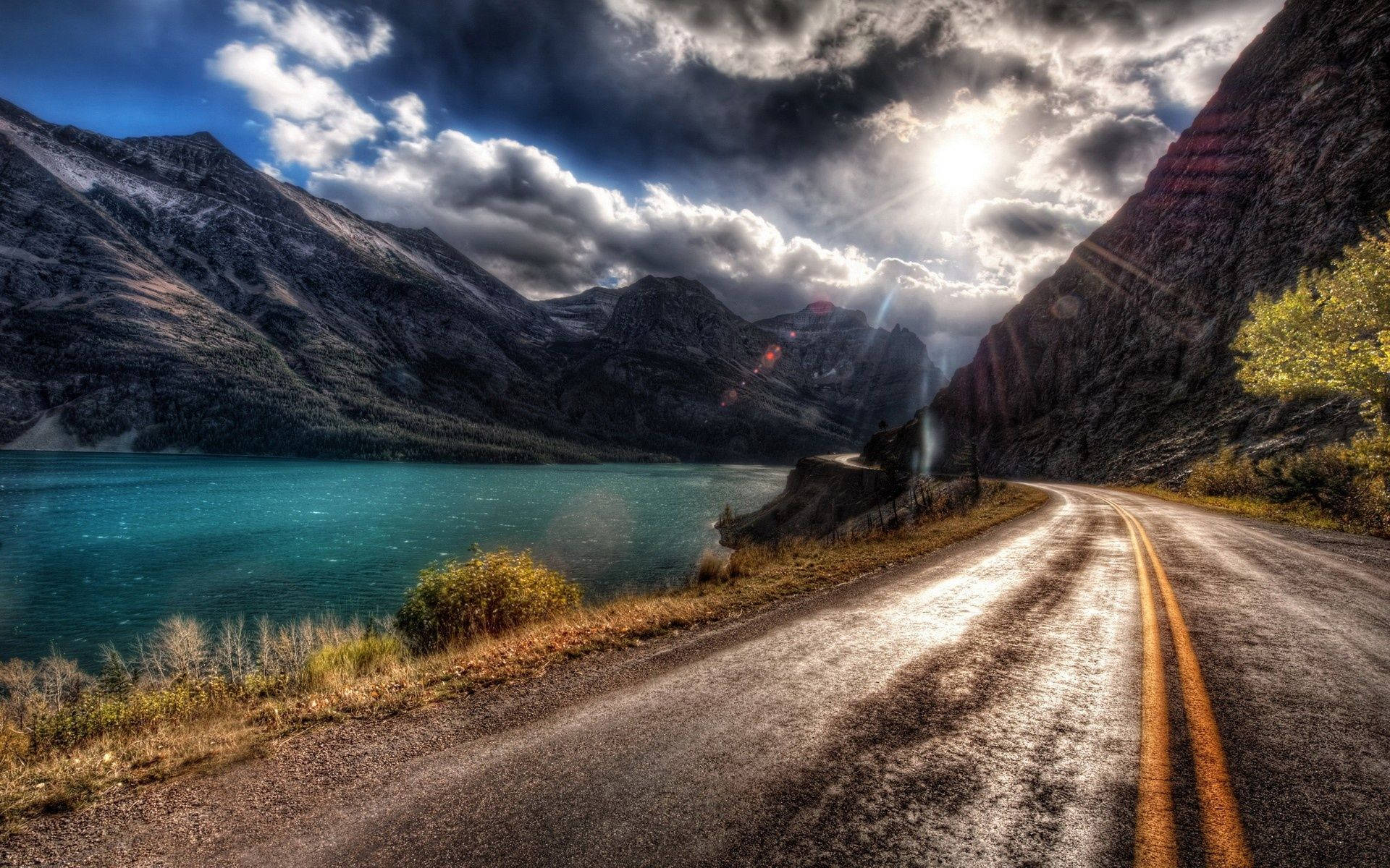 Spectacular Mountain Road Background