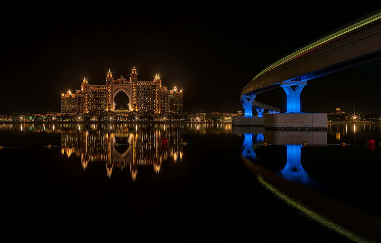 Spectacular View At Night In Atlantis Resort