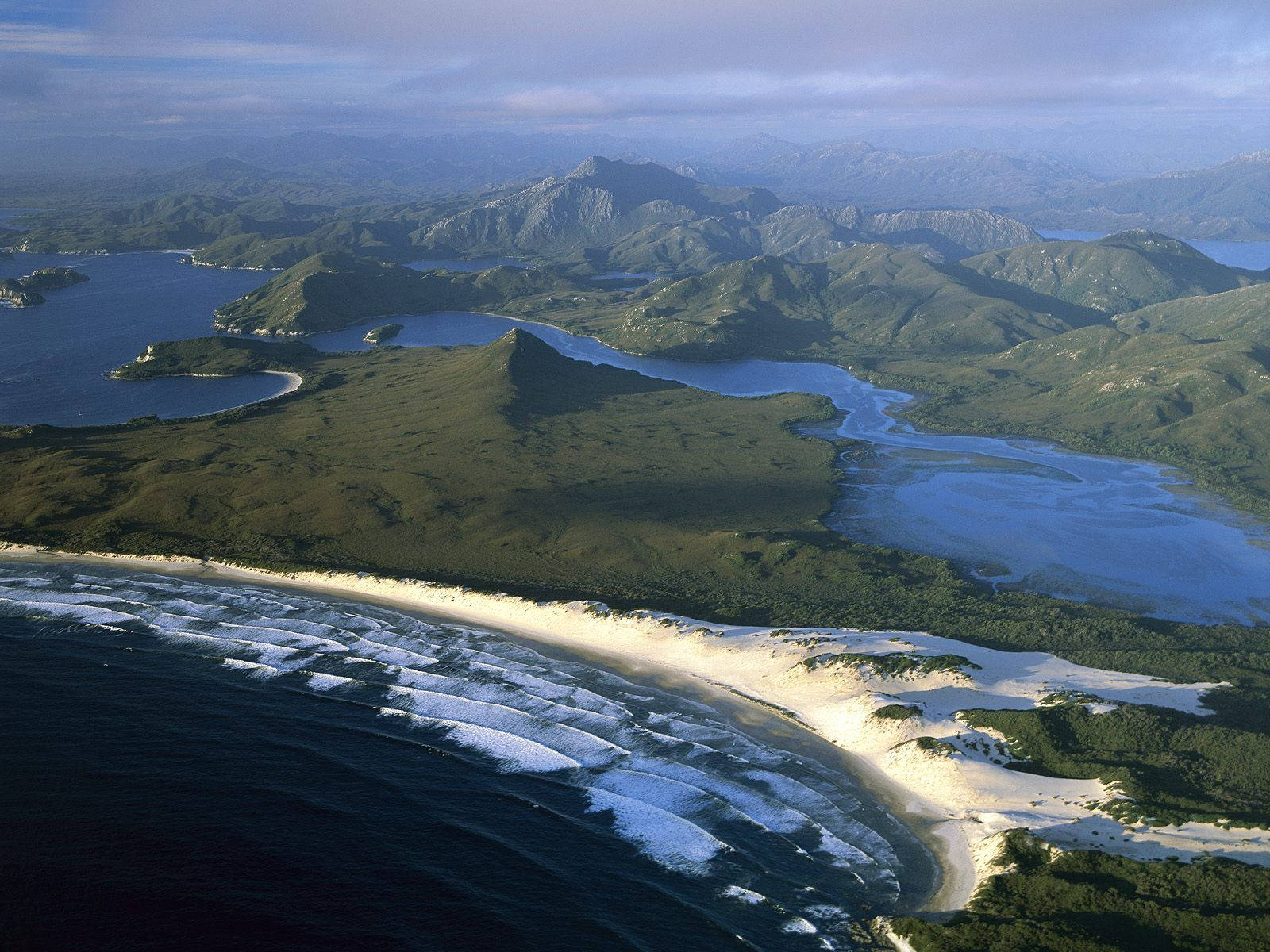 Spectacular View Of Hannant Beach, Tasmania Background