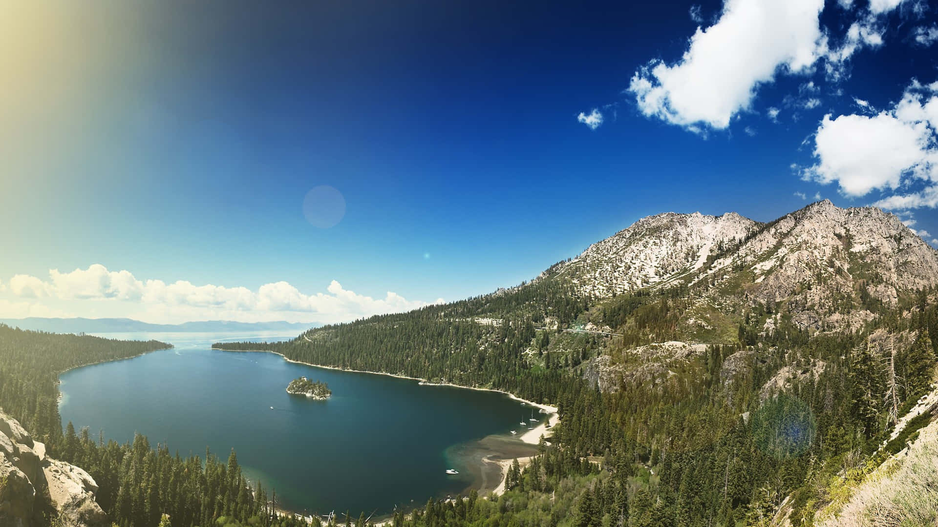 Spectacular View Of Lake Tahoe Background