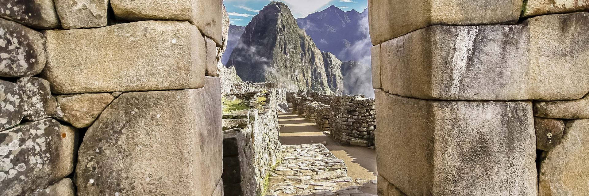 Spectacular View Of Machu Picchu Pathway Background