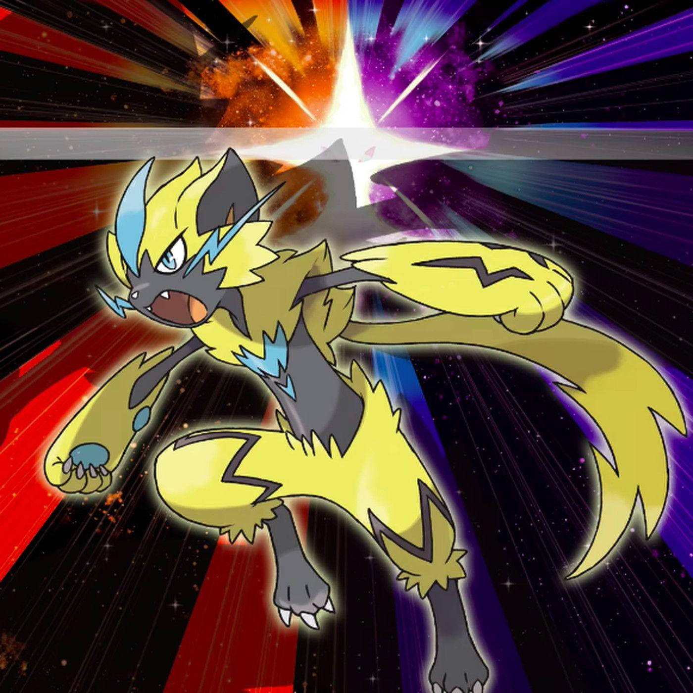 Spectacular Zeraora Radiating Energy Background