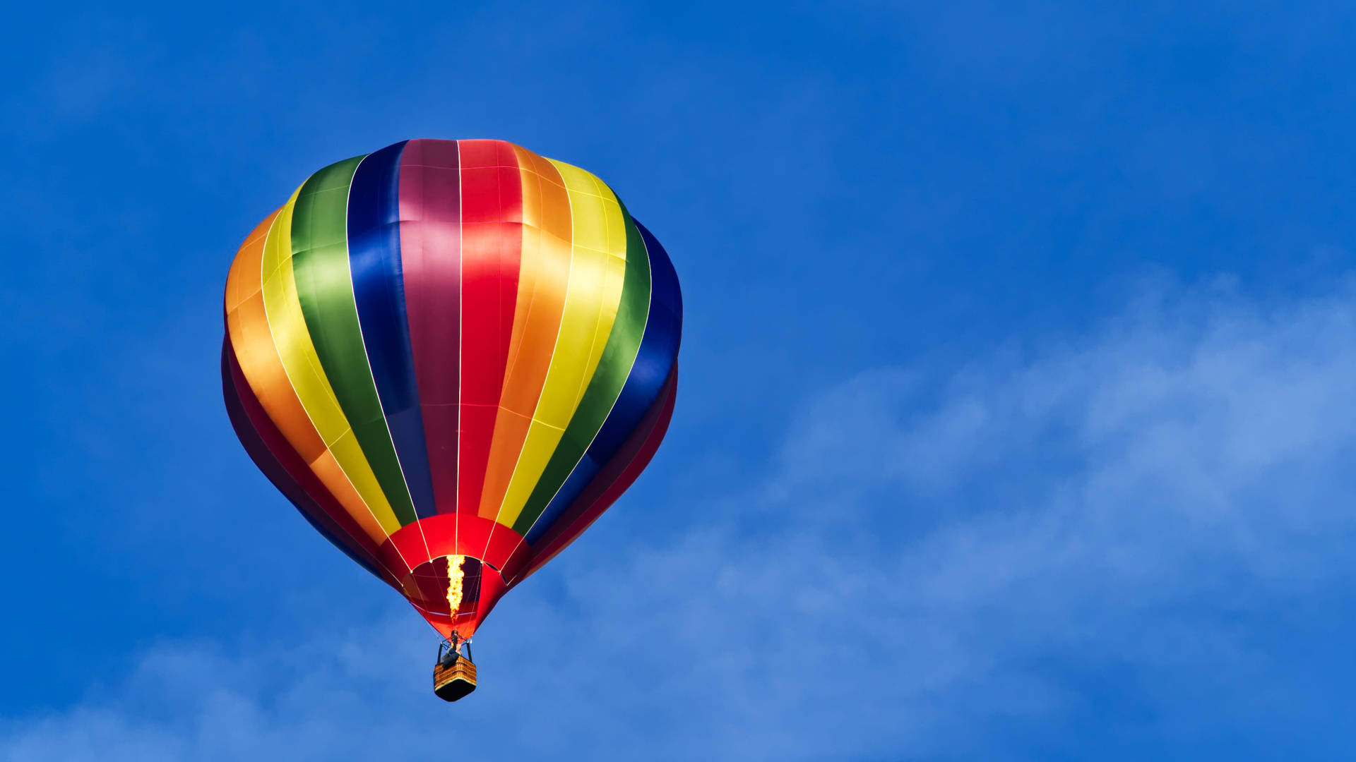 Spectrum Color Hot Air Balloon Background