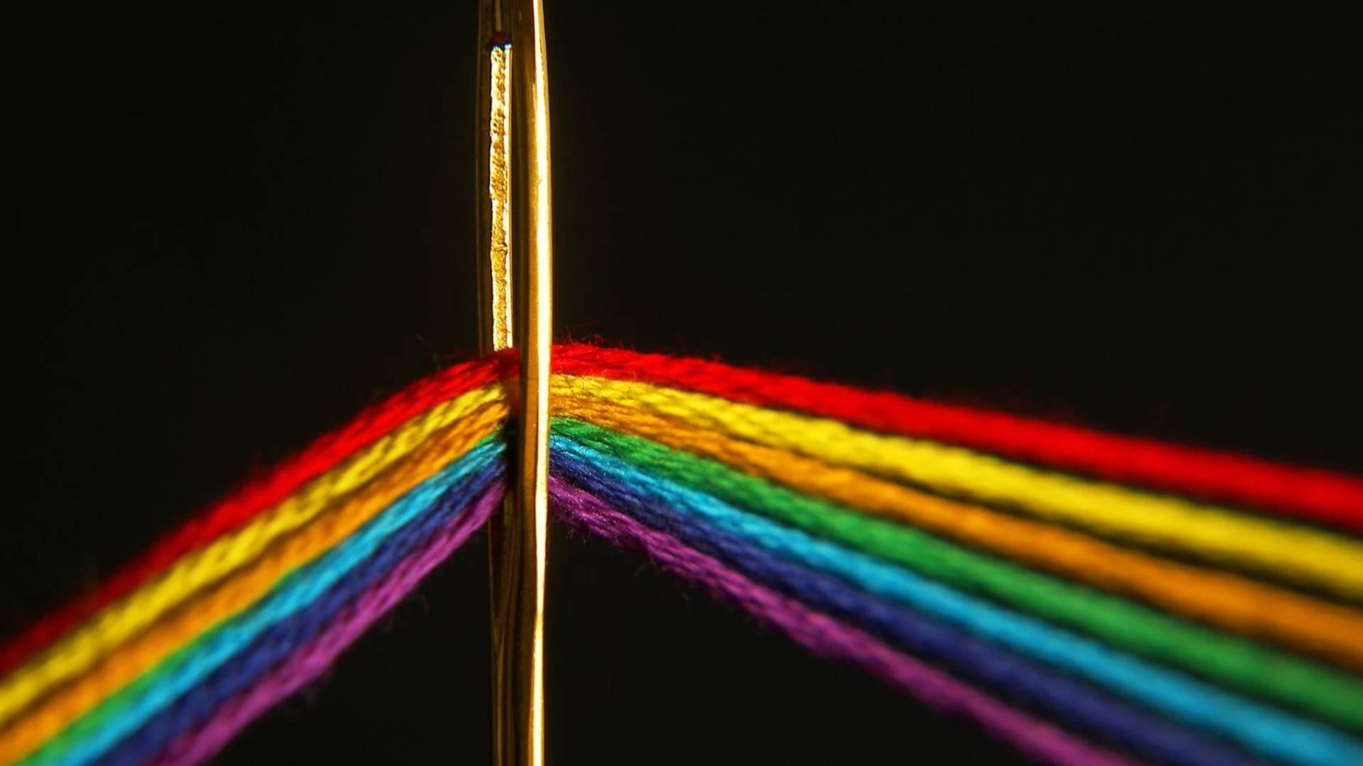 Spectrum Threads On Needle Background
