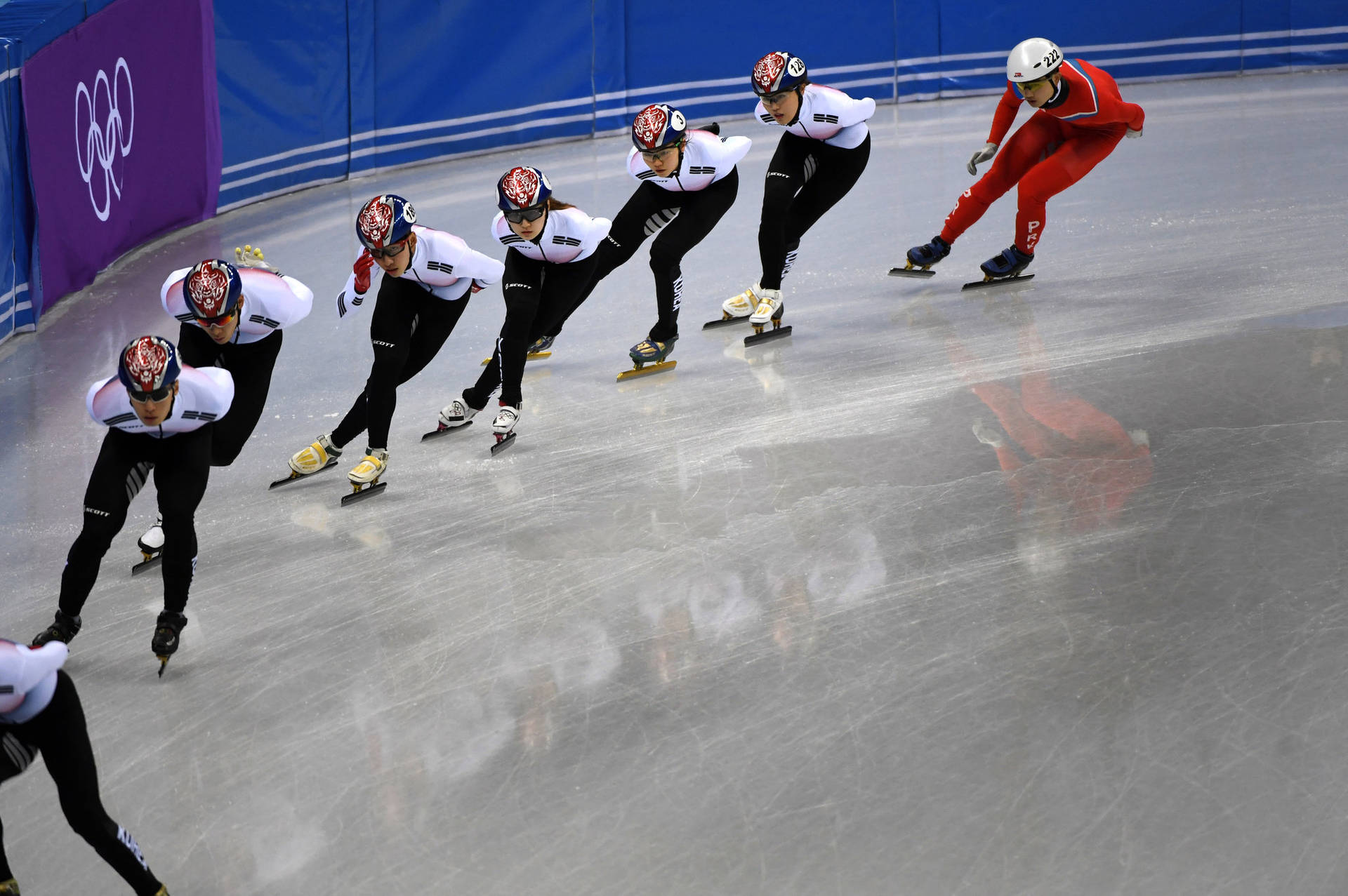 Speed Skating Competition Olympic Sports Background