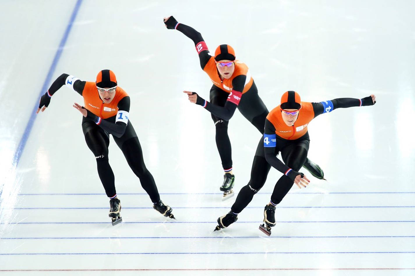 Speed Skating In Olympic Winter Games Background