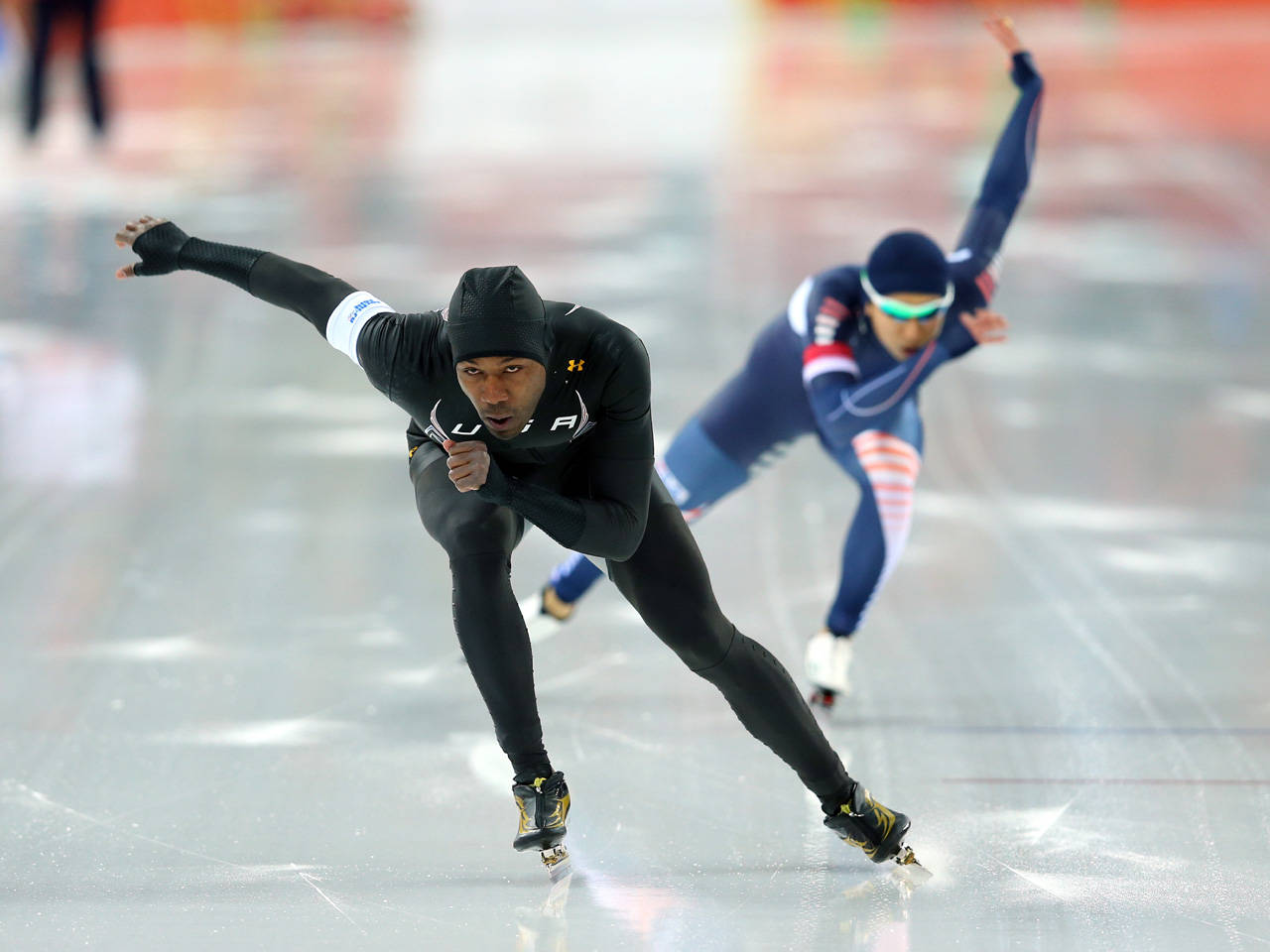 Speed Skating In World Cup Race