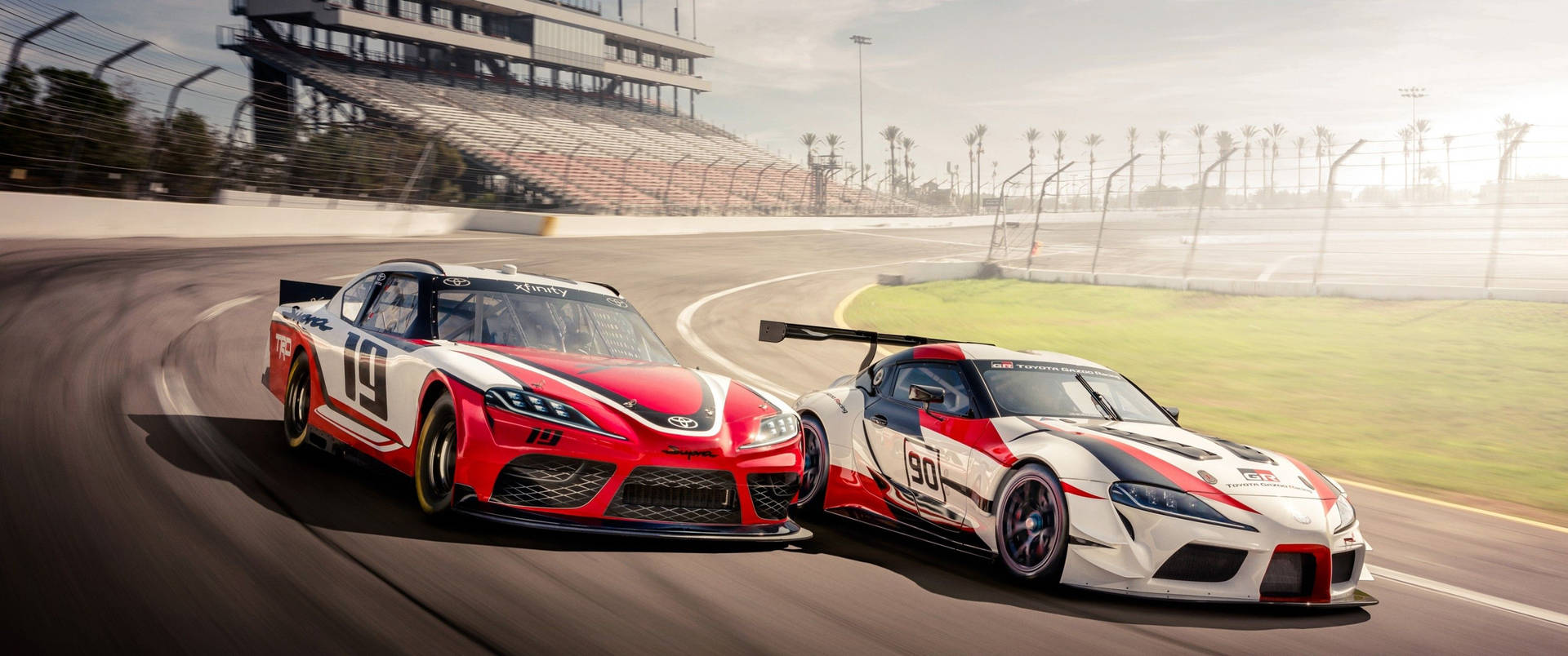 Speed Thrills: A High-resolution Car Racing Snapshot Background