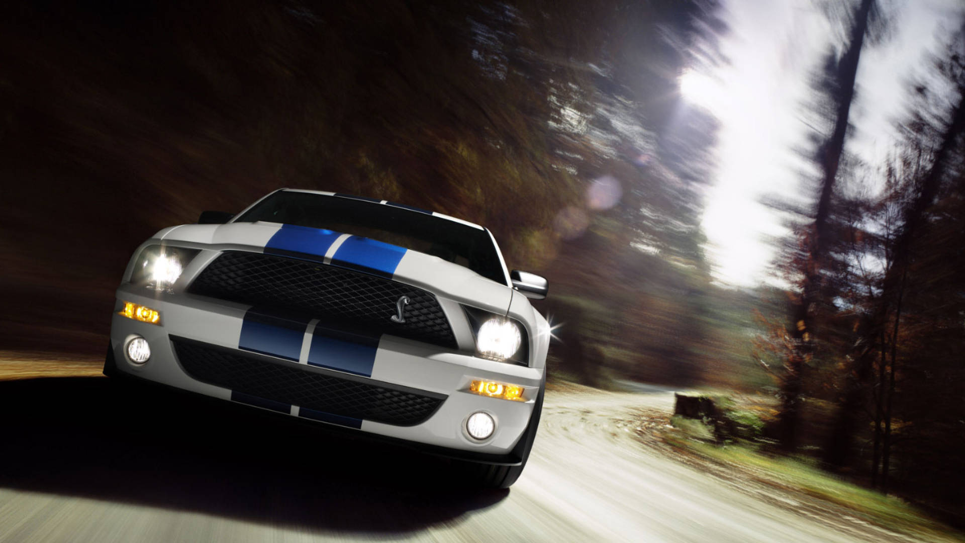 Speeding Ford Mustang In High Definition. Background