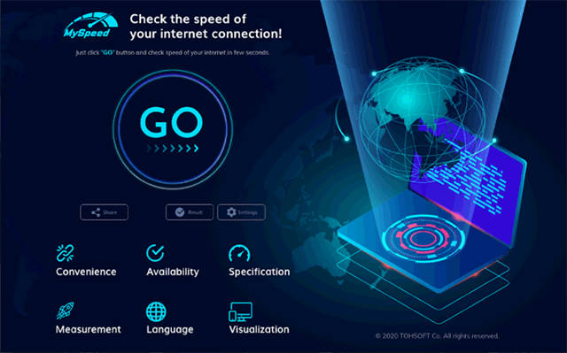 Speedtest Internet Futuristic Background