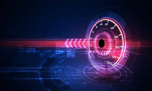 Speedtest Red And Blue Digital Art Background