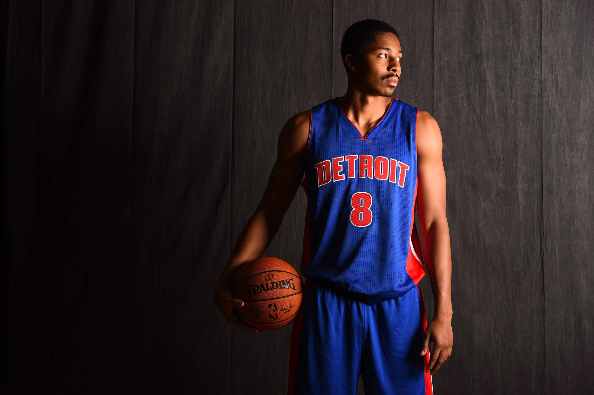 Spencer Dinwiddie Dramatic Photoshoot Background