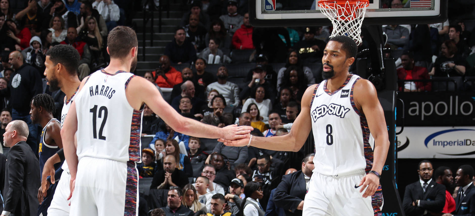 Spencer Dinwiddie High Five Shot Background