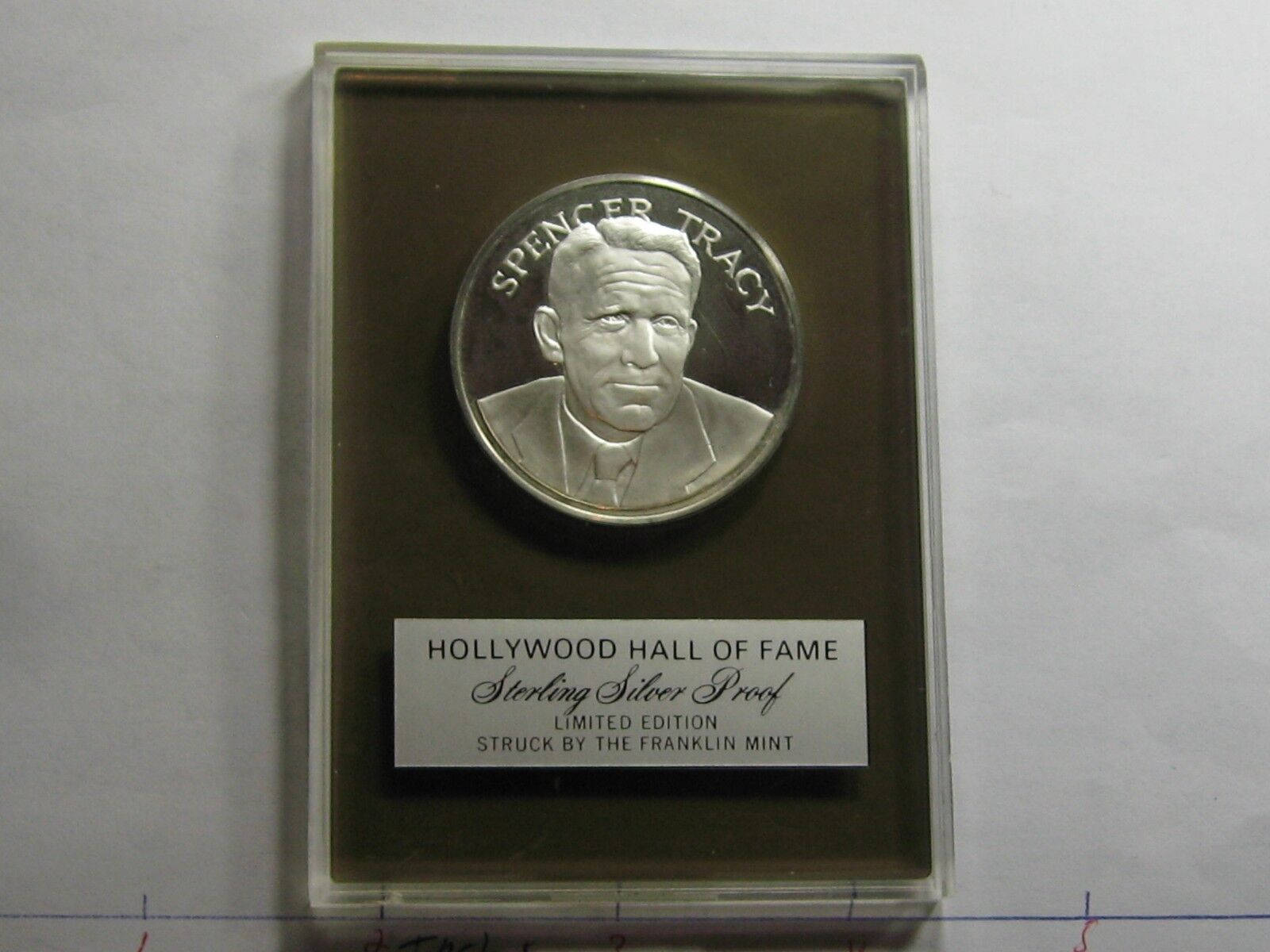 Spencer Tracy Hollywood Hall Of Fame Silver Coin Background