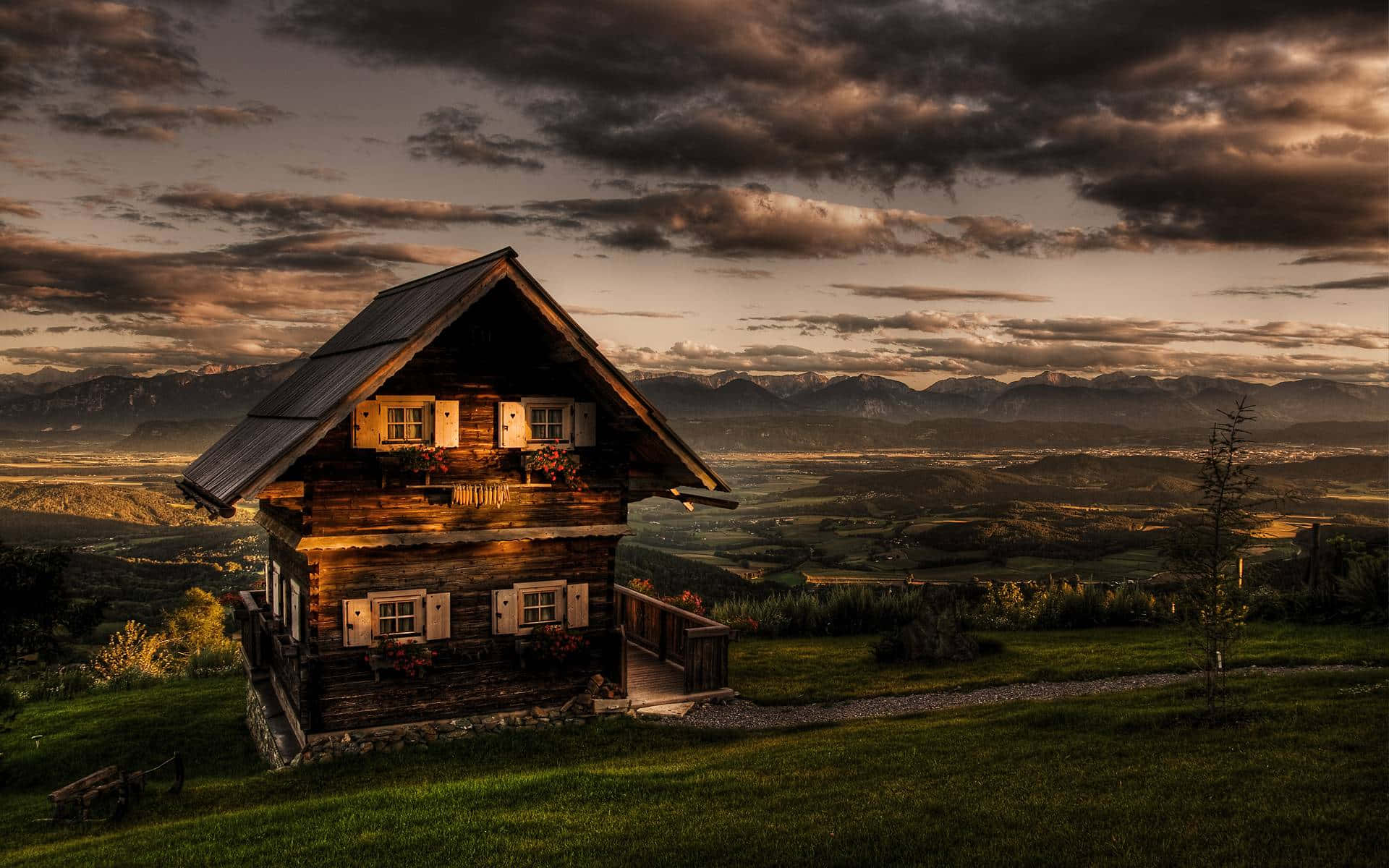 Spend A Day Relaxing In A Country Cottage Background
