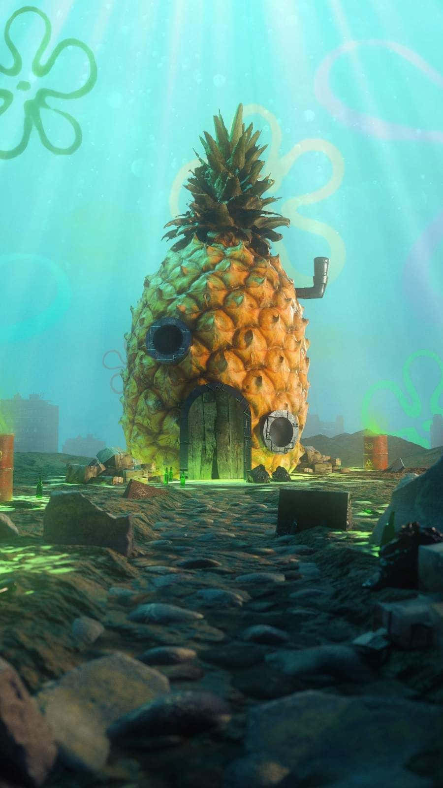 Spend A Day With Spongebob At His Iconic House Background