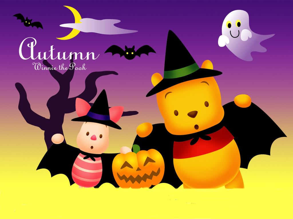 Spend Some Spooky Time With Winnie The Pooh On Halloween! Background