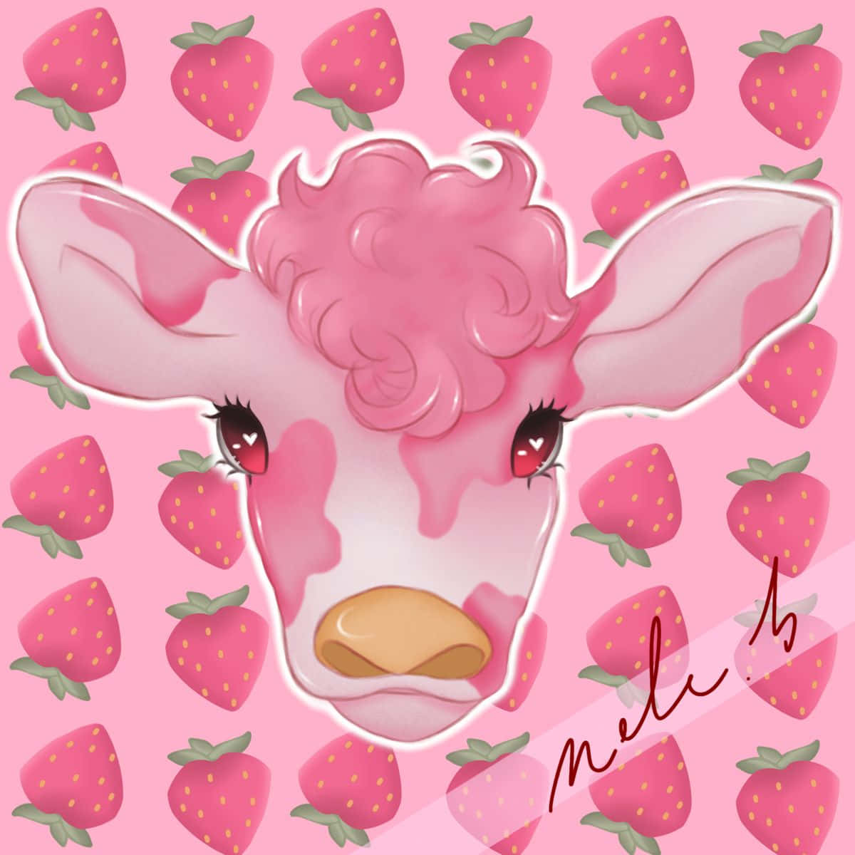 Spend Some Time Admiring This Beautiful Aesthetic Cow! Background