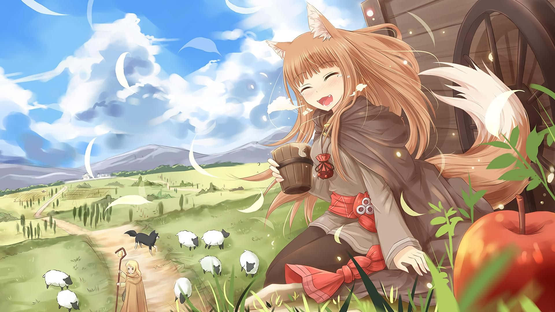 Spice And Wolf - Bringing Together Two Different Worlds Background