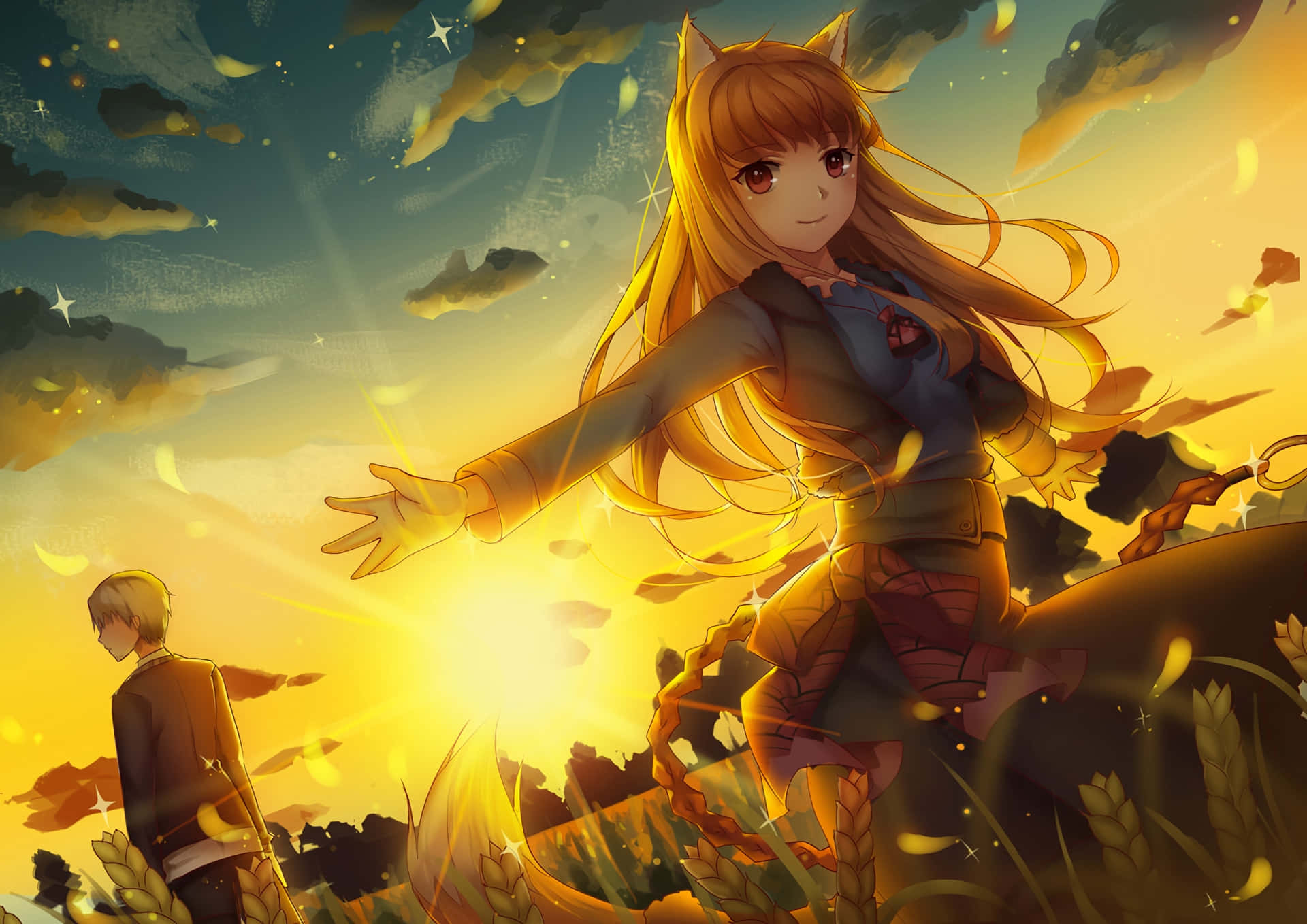 Spice & Wolf - Holo And Lawrence Journey Across The Land Background