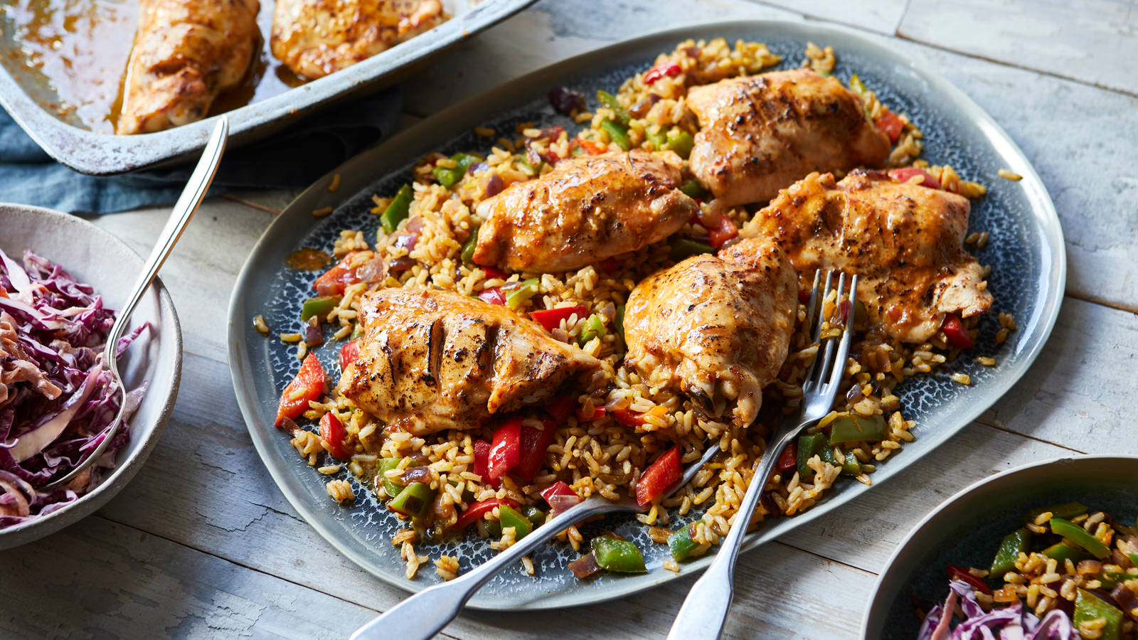 Spicy Peri Peri Chicken Rice Dish