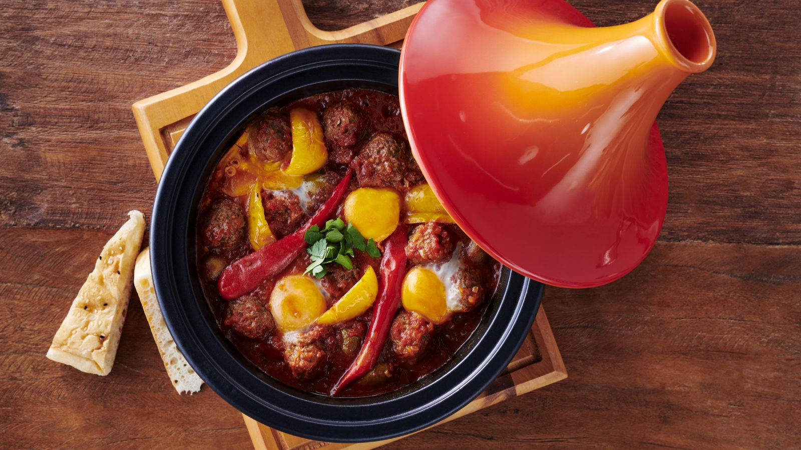 Spicy Tajine Meatball Dish Background