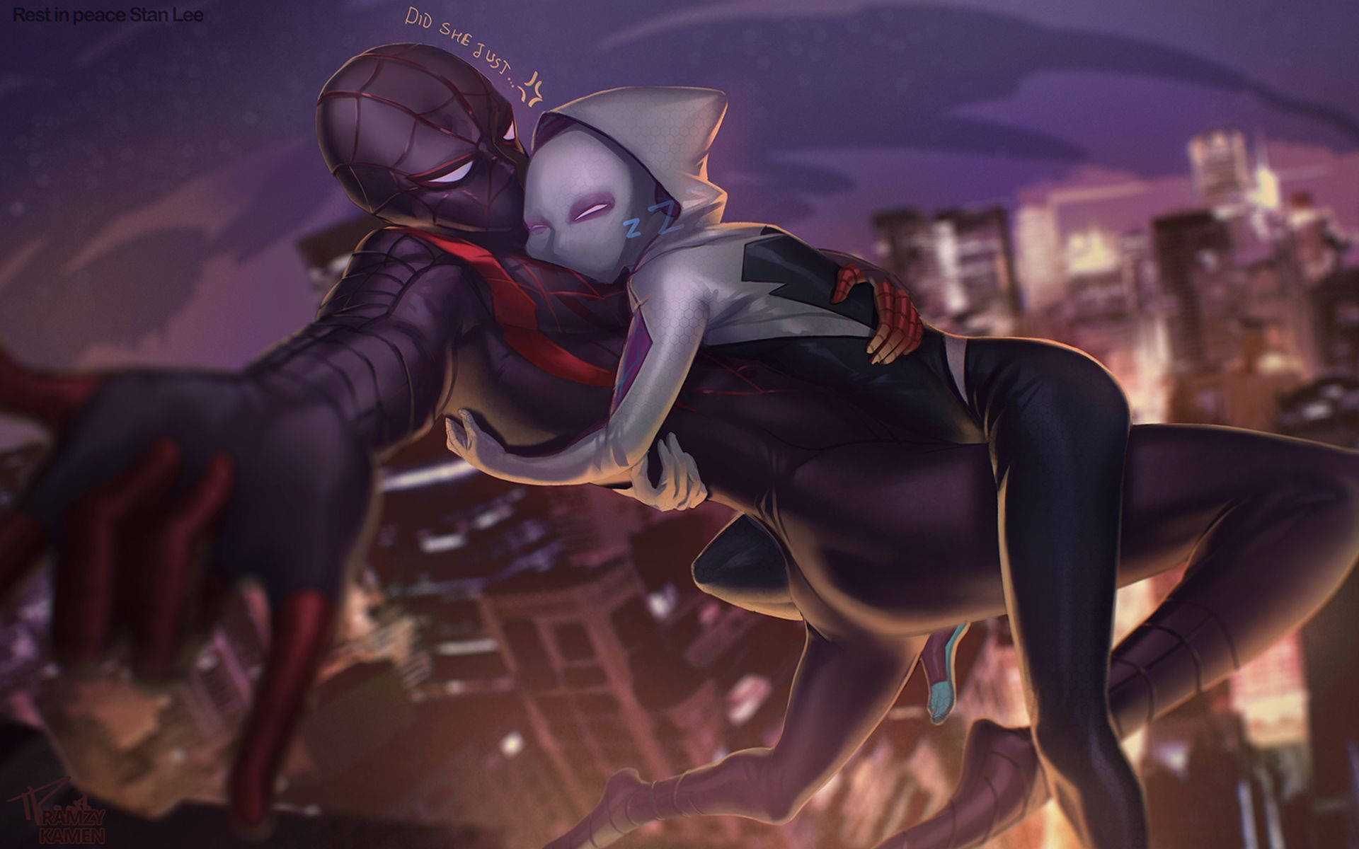 Spider Gwen And Spider Man Background