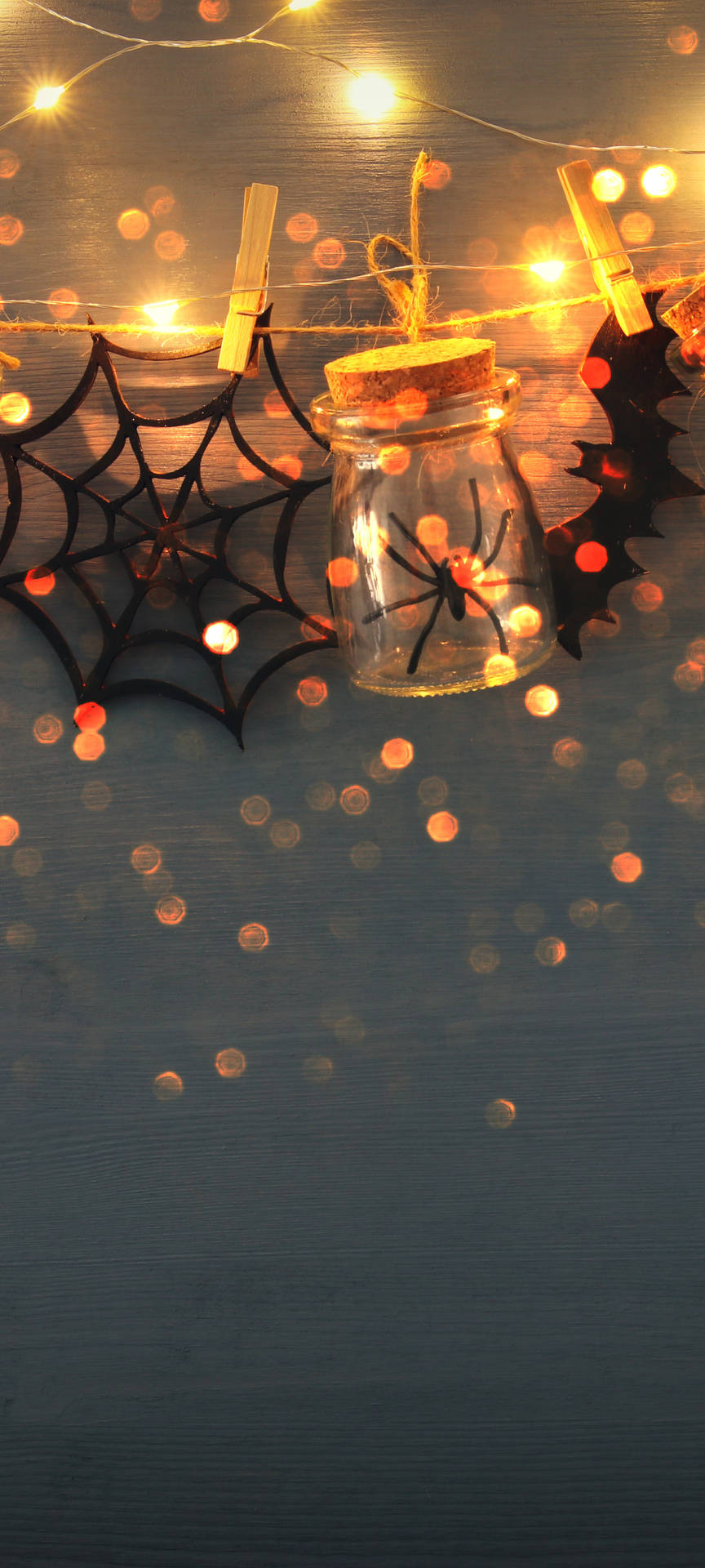 Spider In Bottle Halloween Phone Background