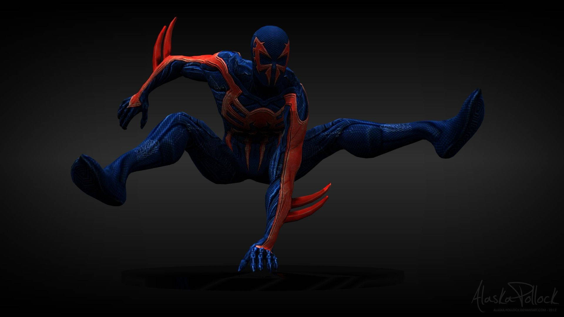 Spider Man 2099 In Action Background