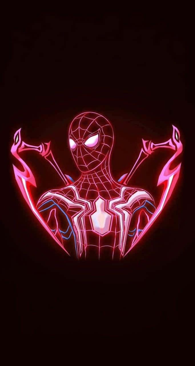 Spider Man Aesthetic Glowing Pink