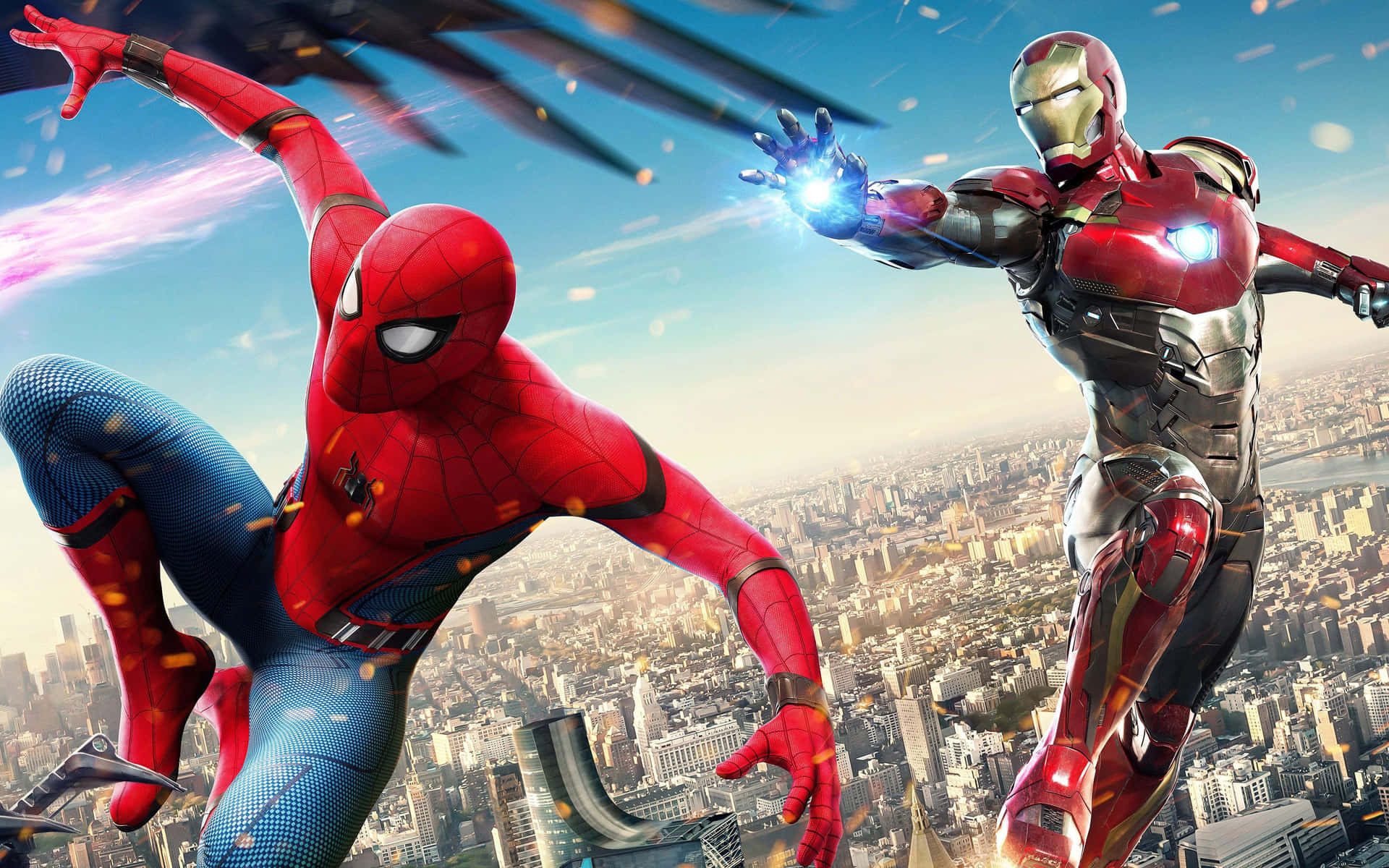 Spider Man And Iron Man - Marvel's Finest Heroes Background