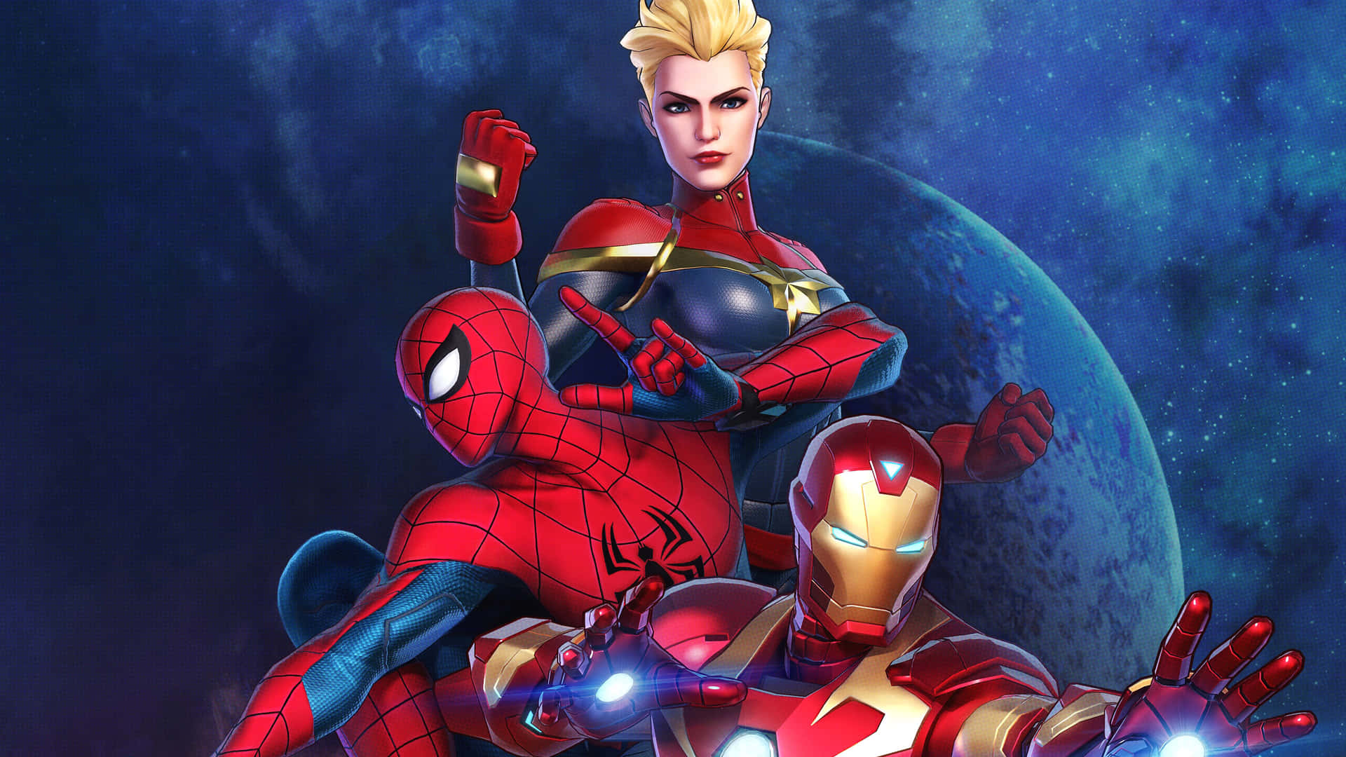 Spider Man And Iron Man Unite To Fight For Justice Background