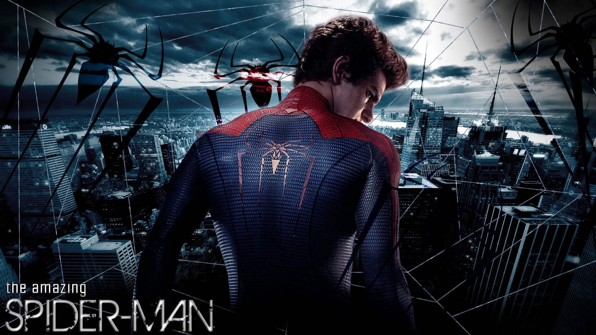 Spider-man Andrew Garfield Back Pose Background