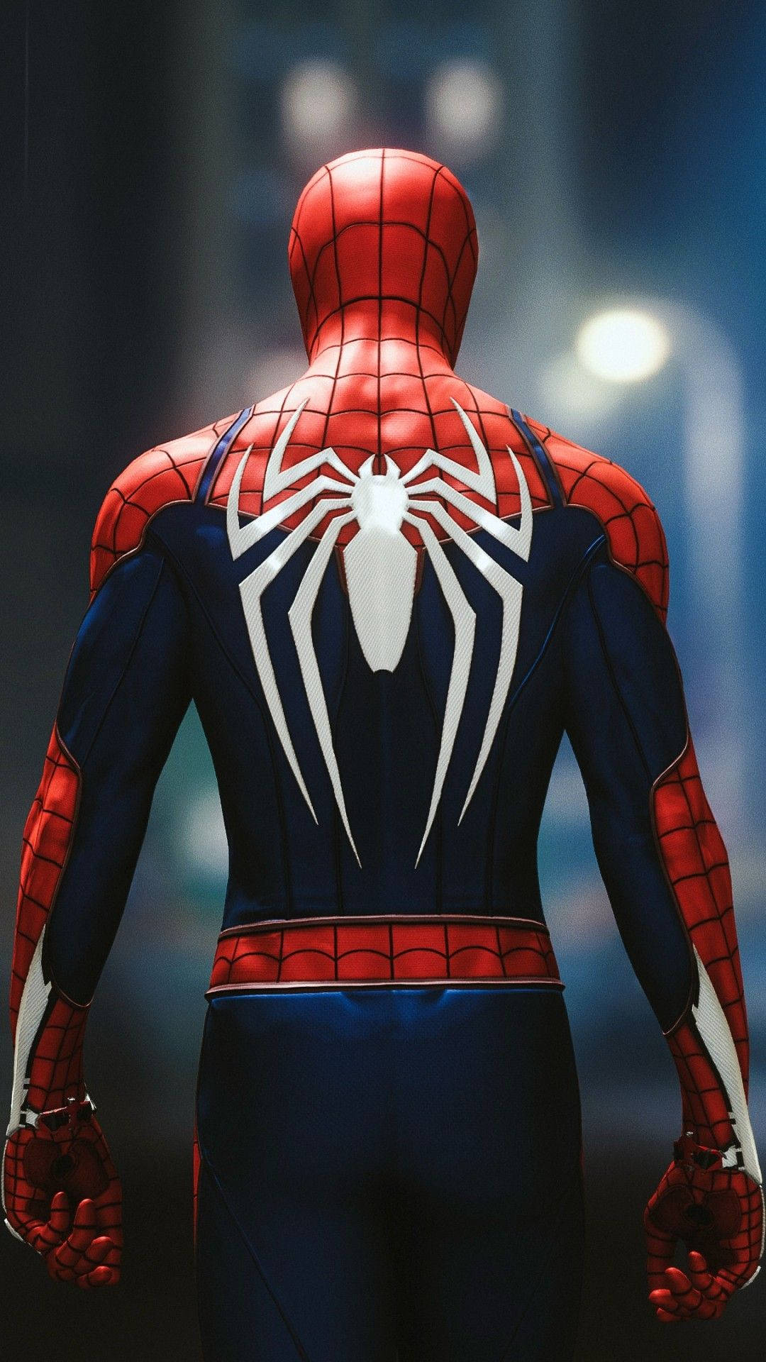 Spider Man Armored In White Background