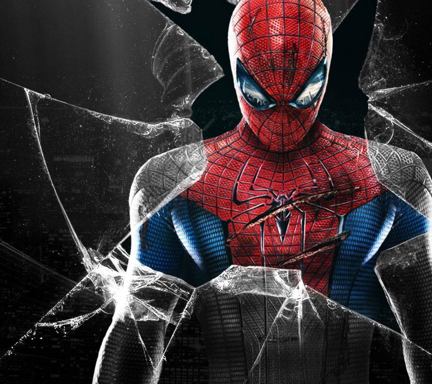 Spider-man Broken Computer Screen Background