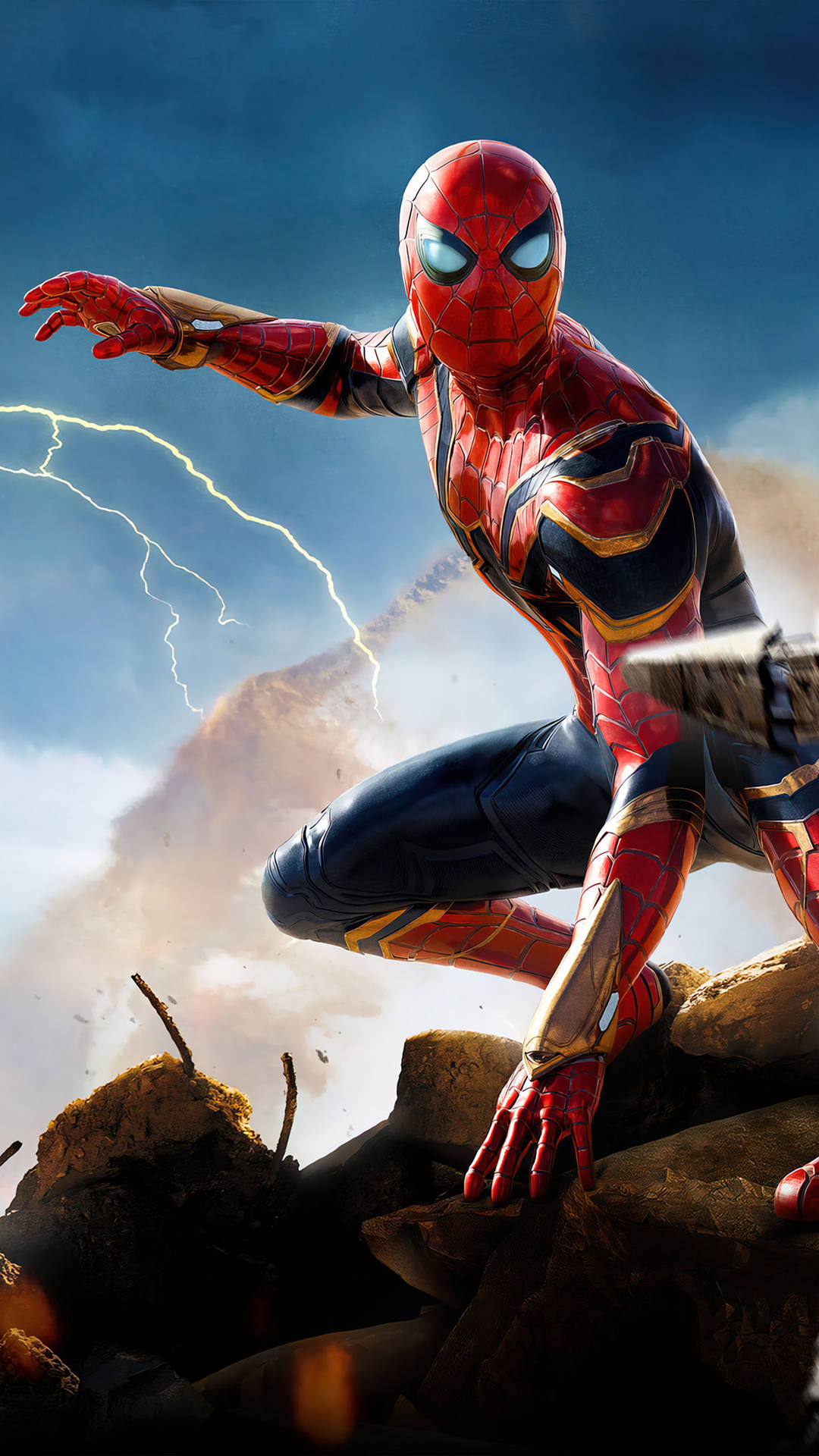 Spider Man Crouch 4k Background