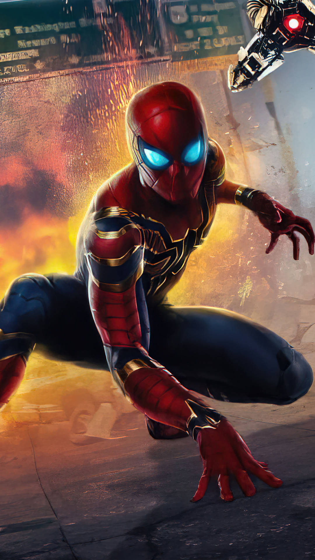 Spider-man Explosion 4k Hd Mobile Background
