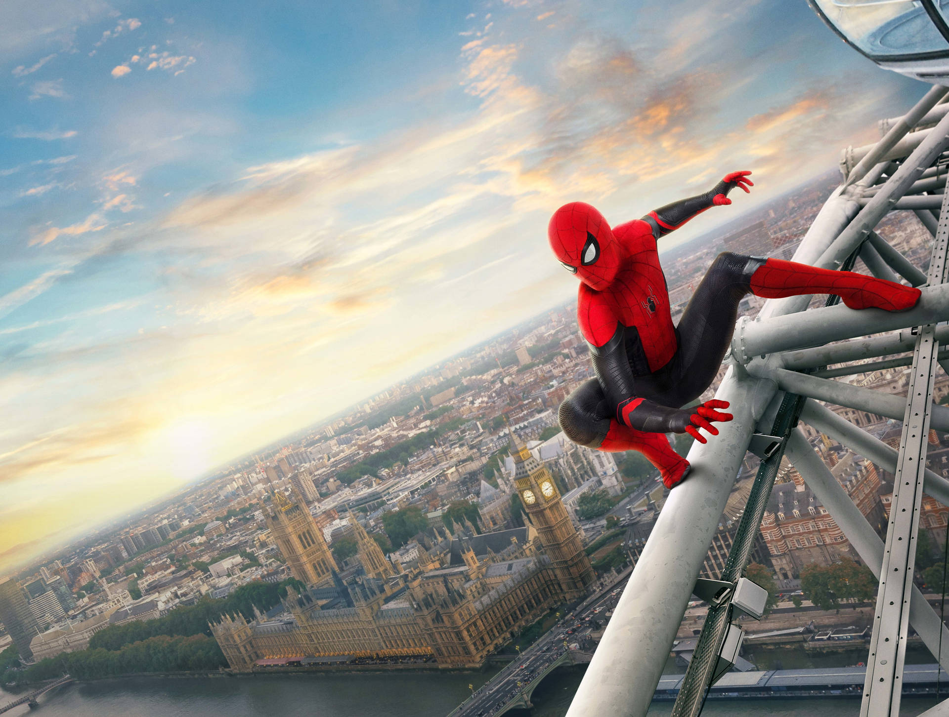 Spider Man Far From Home 2019 Sky View Background