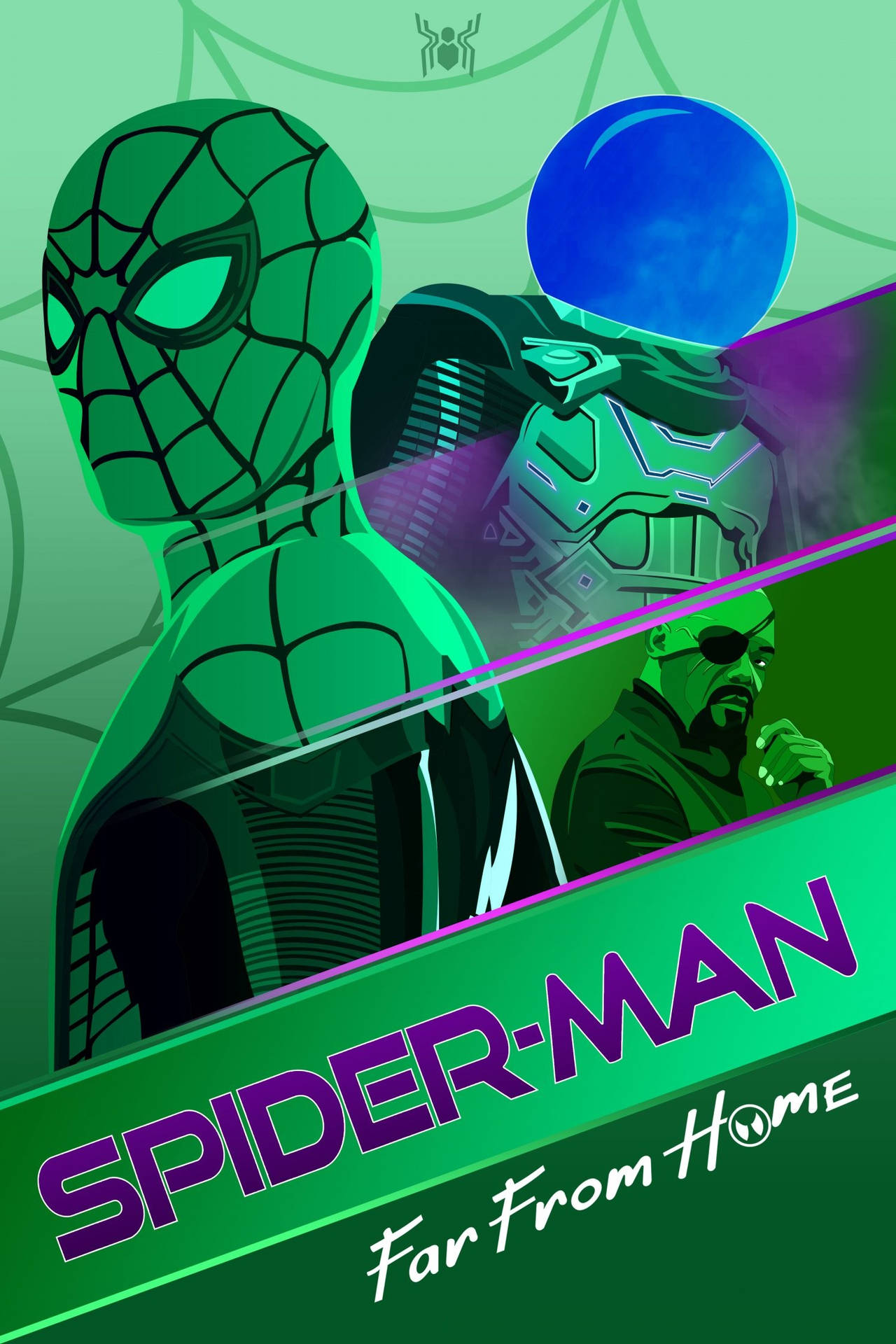 Spider Man Far From Home Green Mysterio Background