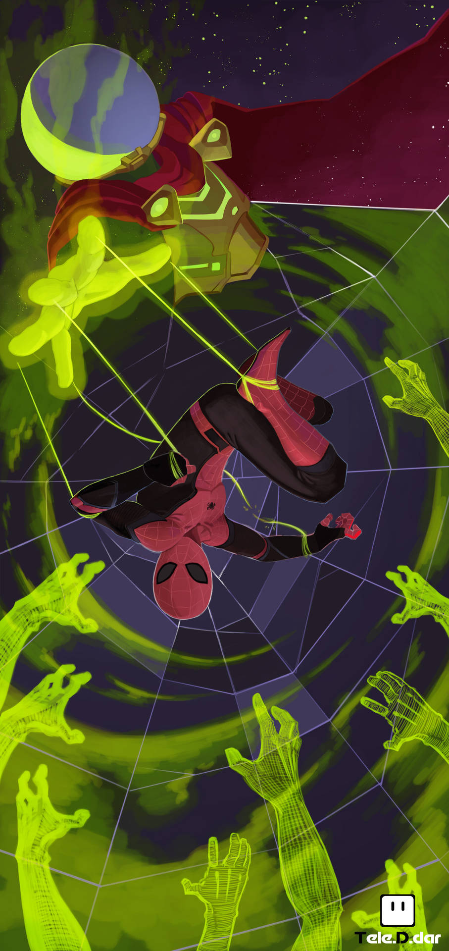 Spider Man Far From Home Mysterio Fanart Background