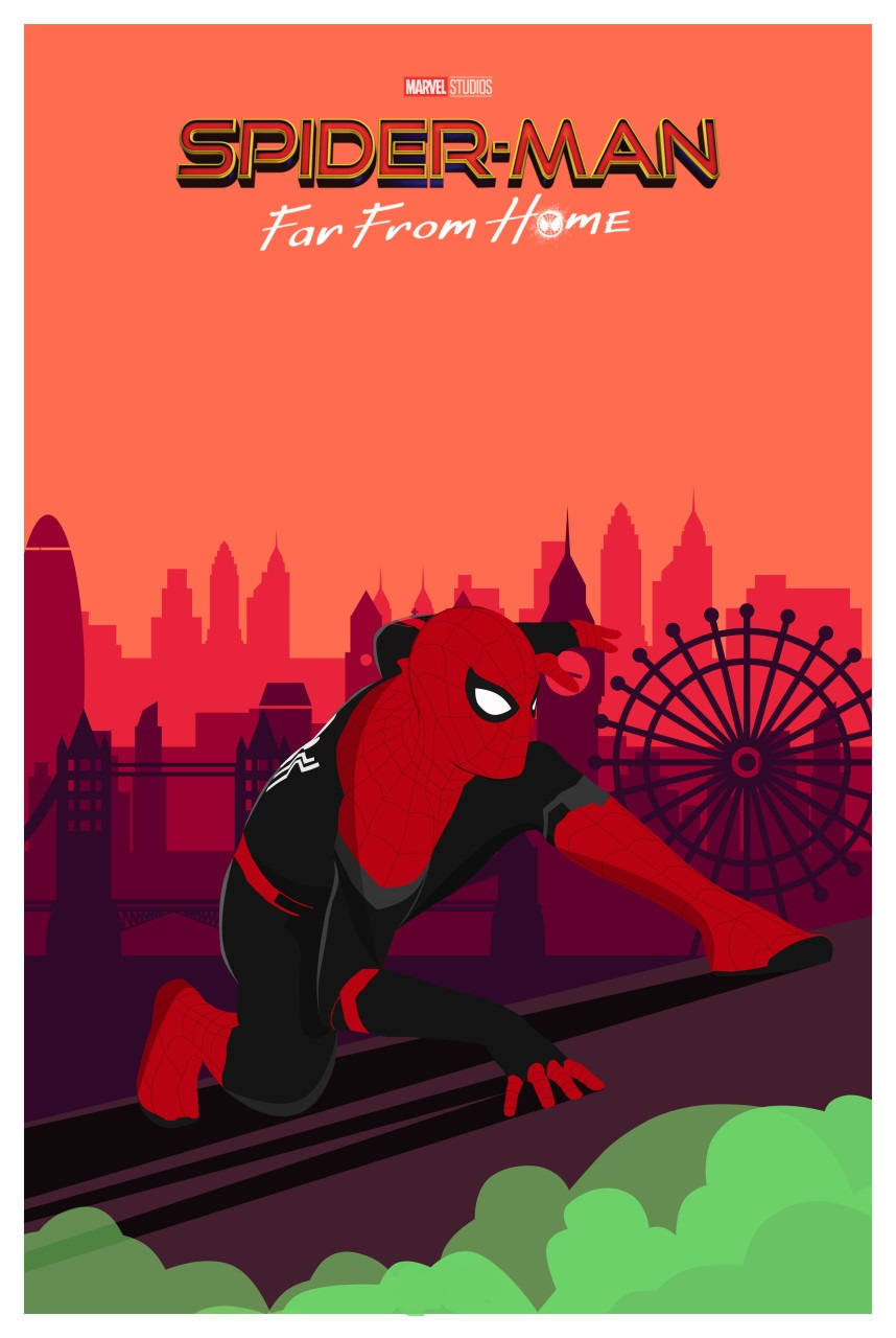 Spider Man Far From Home Vector Art Background