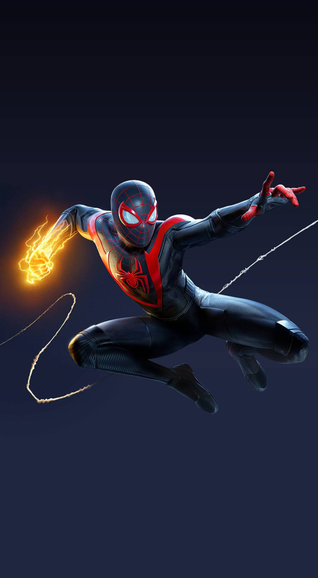 Spider Man Glowing Hand Mobile Background