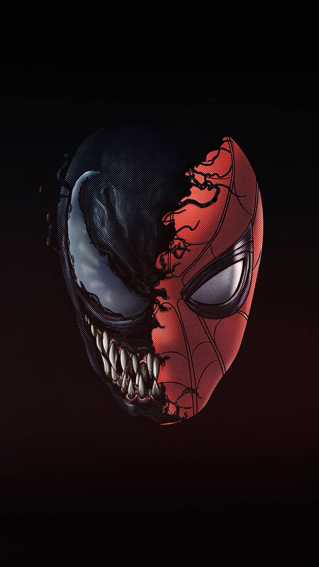 Spider Man Half Mask Mobile Background