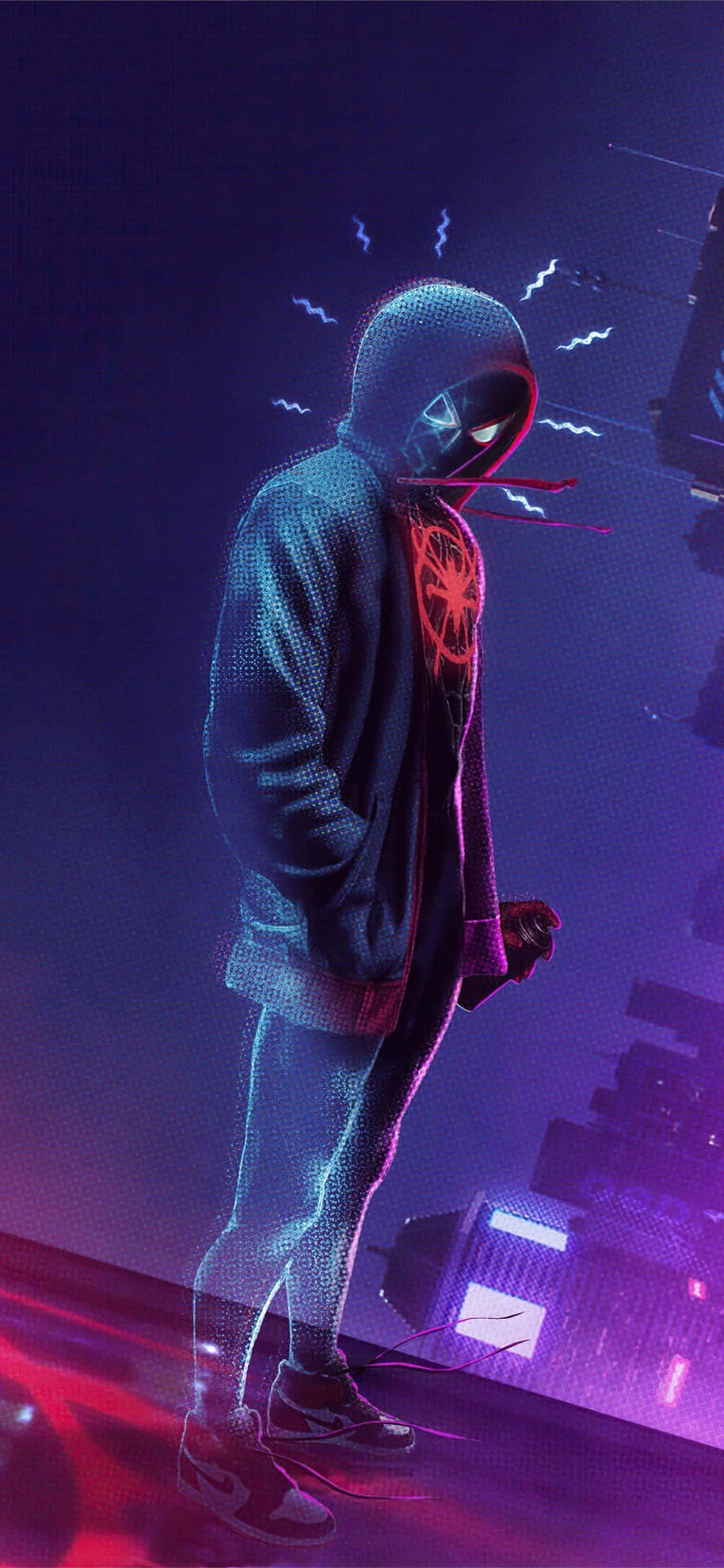 Spider Man Hoodie Miles Morales Iphone Background