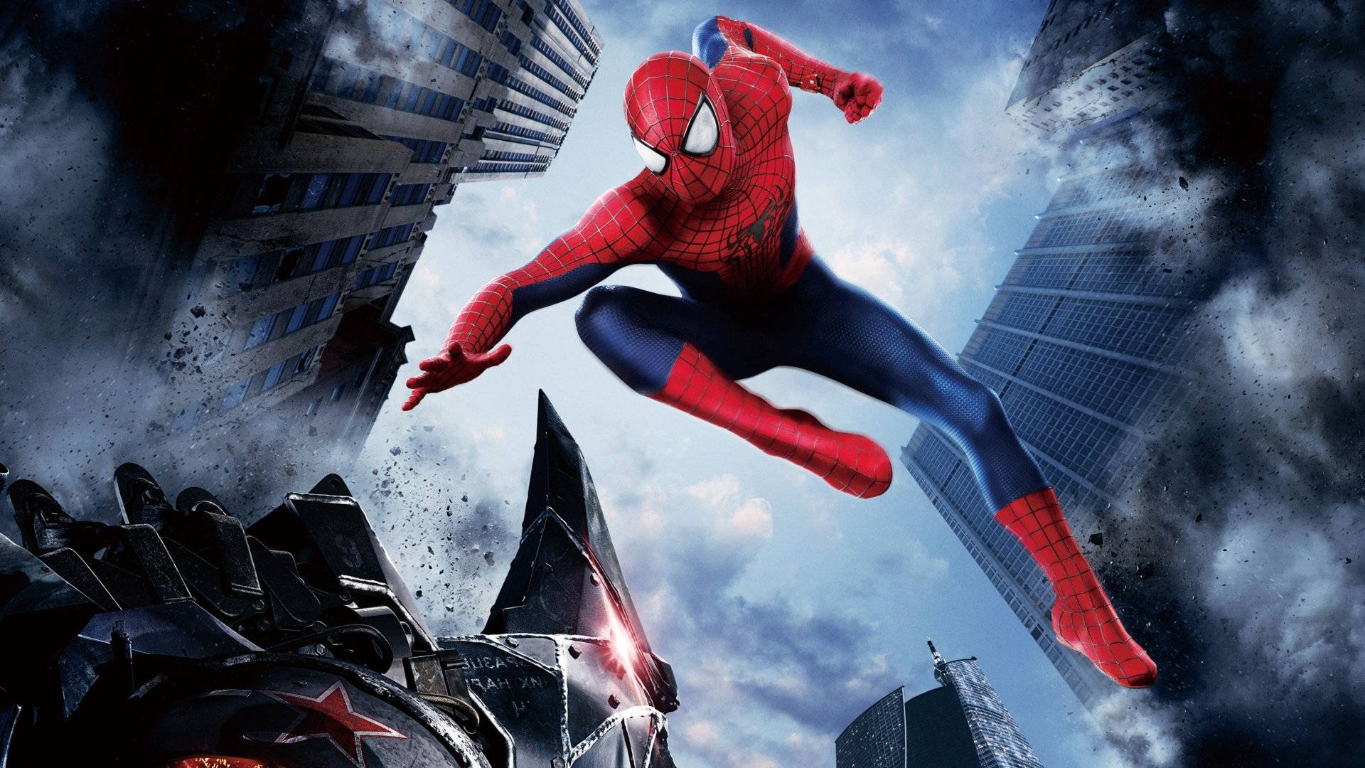 Spider Man In The Air 4k Background