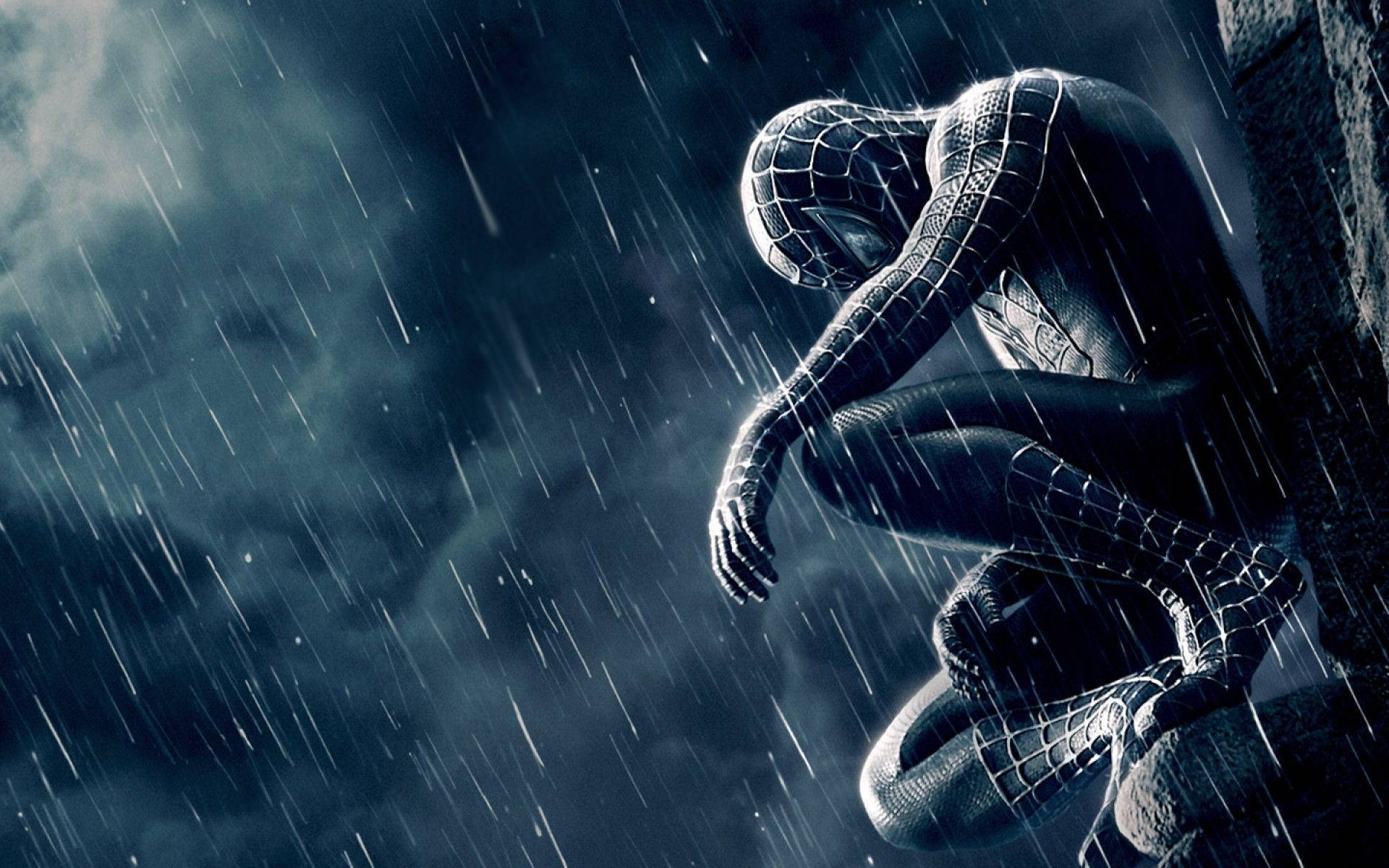 Spider Man In The Rain Background