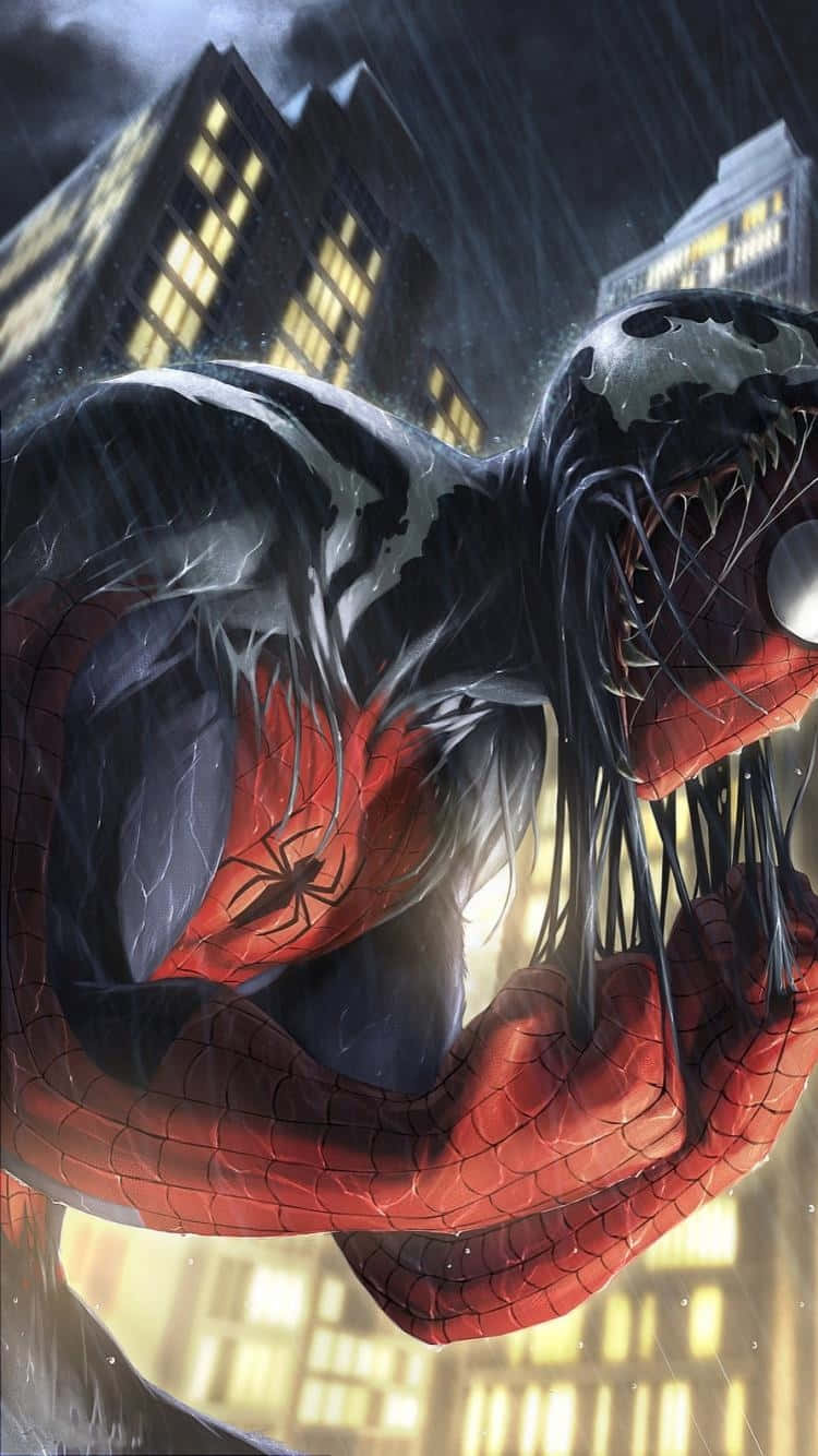Spider-man In Venom Costume Background