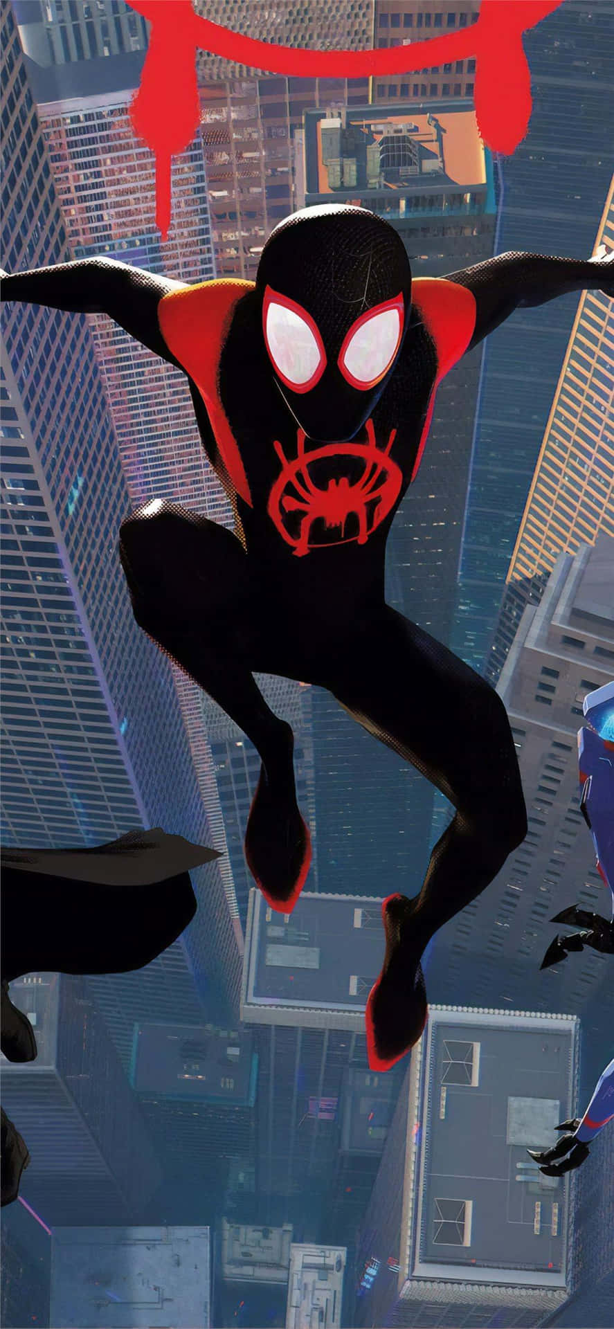 Spider Man Into The Spider Verse Illustration Miles Morales Iphone Background