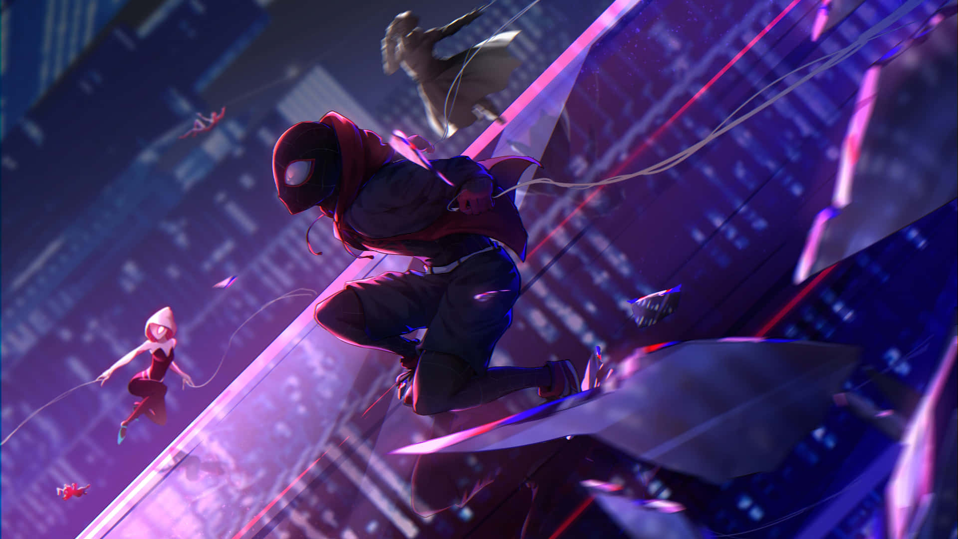 Spider Man Into The Spider-verse In 4k Resolution Background