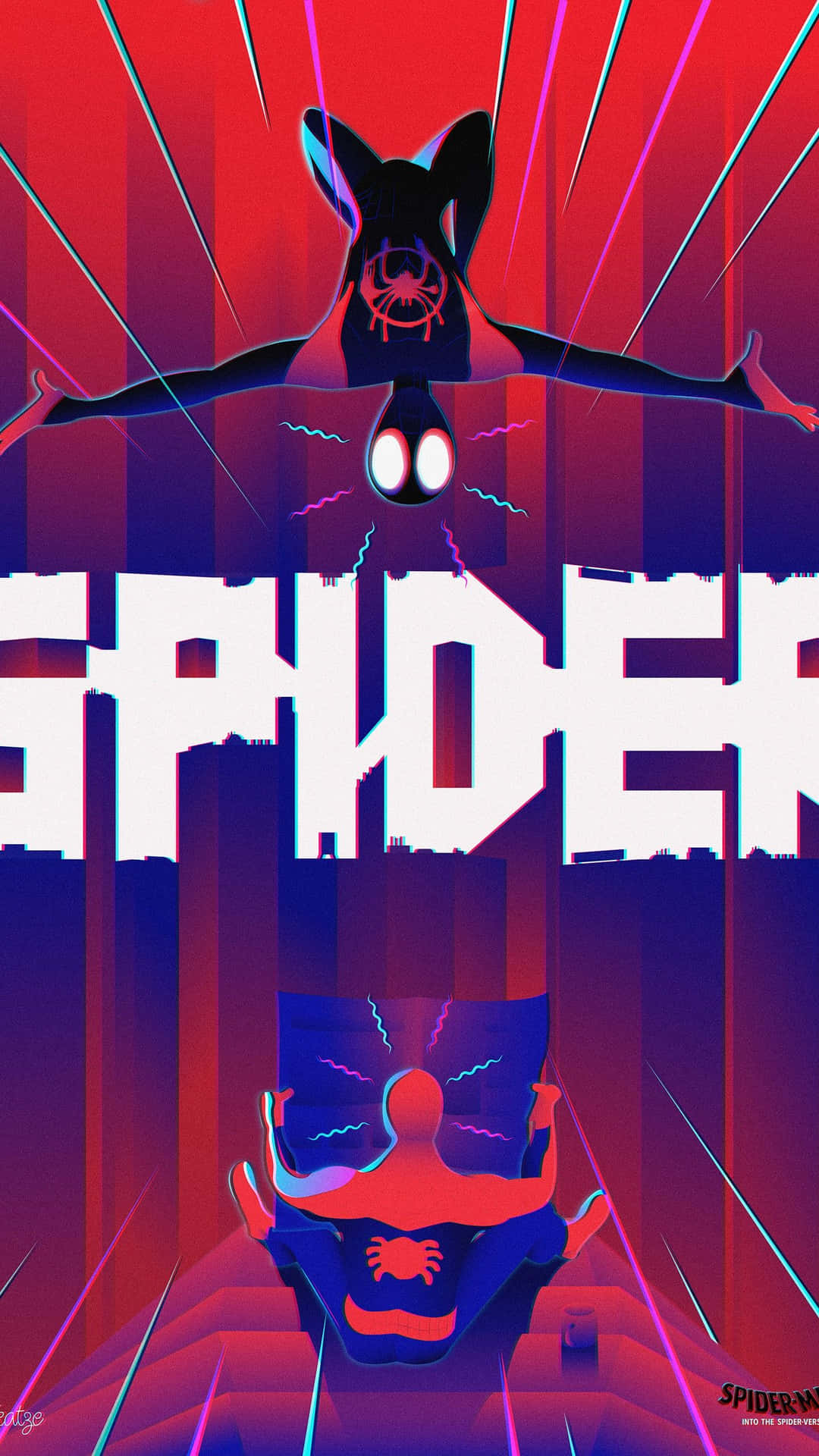 Spider Man Into The Spider Verse Miles Morales Iphone Illustration Background
